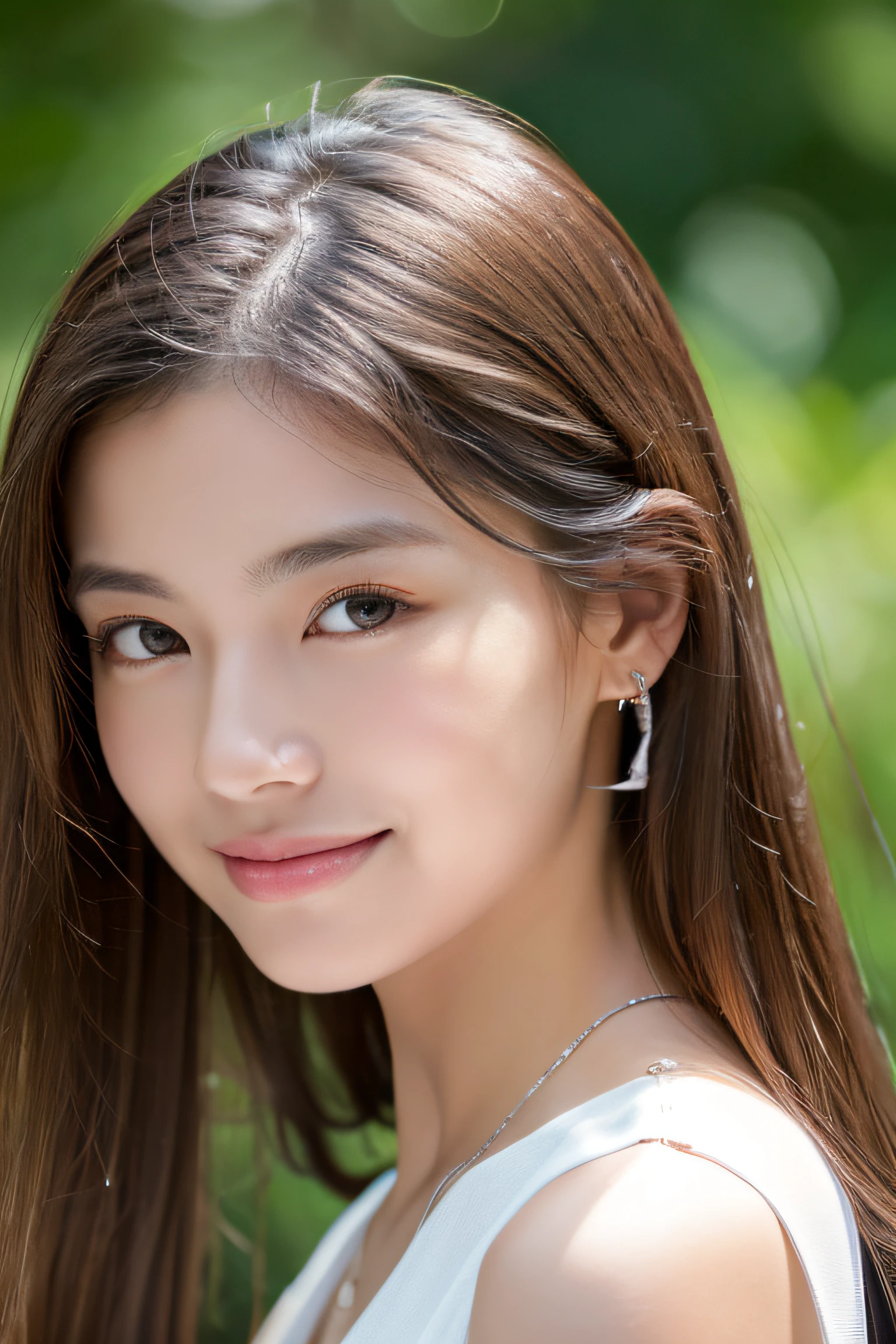 (8K, top-quality, masterpiece:1.3, 超A high resolution, A hyper-realistic), High Detail, (Face like the real thing), Photorealsitic, Raw foto, ((one beautiful women)), 22year old, Detailed face, beautidful eyes, realisticeyes, Eyes in Beautiful Details, (real looking skin), Beautiful skins, enticing, depth of fields, hight resolution, High pixel count, clear details, sharp photo, Natural color reproduction, Noise Reduction, High fidelity, quality, Software Updates, Optimized algorithms, the city street, suits, doress, opened white shirt, perfect bodies, face perfect, perfect chest, small tits, Faint lips, wetting hair, (See the viewer's eyes), a smile, Beautiful skins, enticing, the golden ratio, (Detal Face:1.2), japanes,japanaese girl, Small necklace, small earring, Thin Silver Necklace, Thin silver earrings, simple background