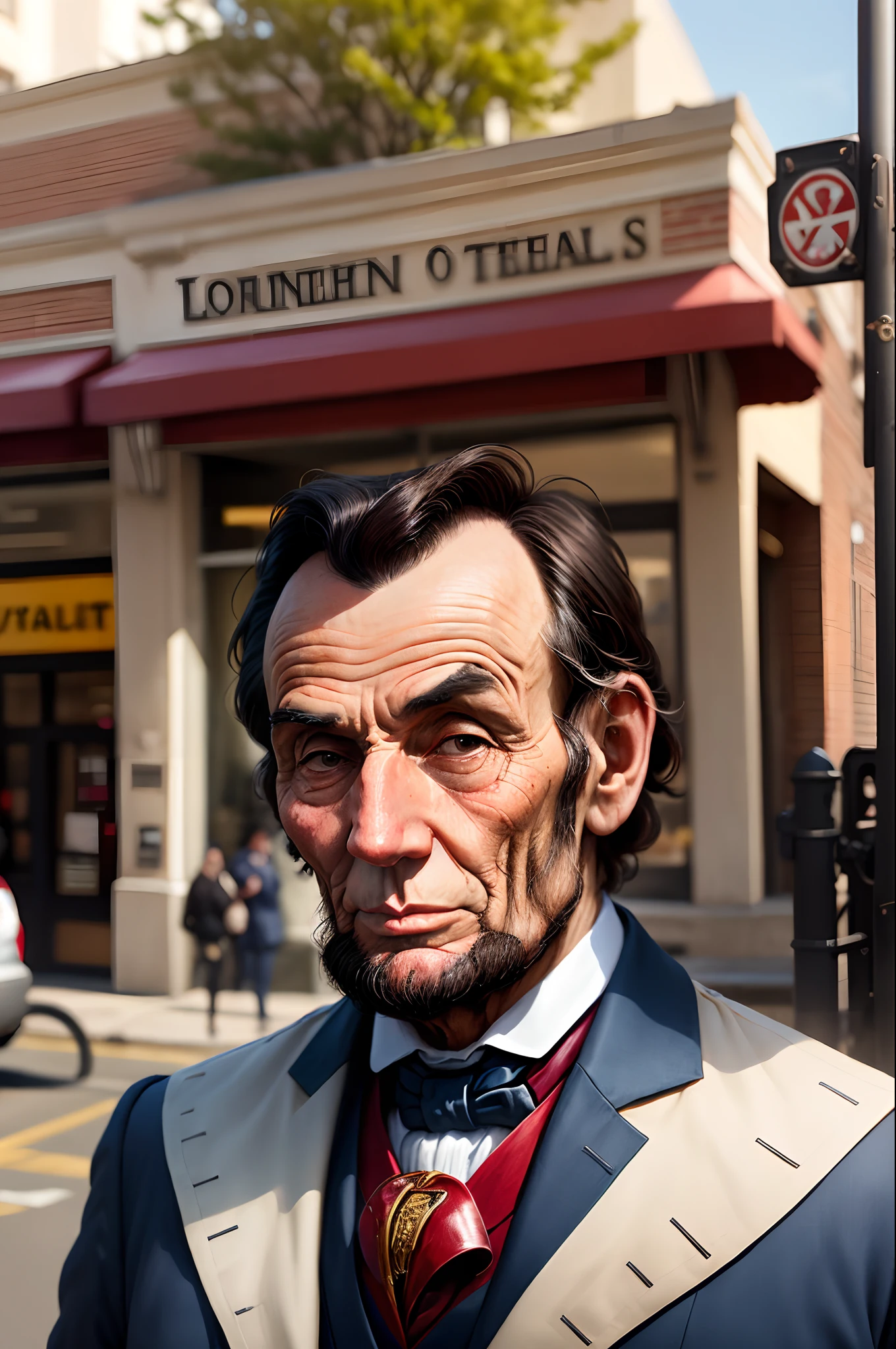 Abraham lincoln as a Lincoln town car