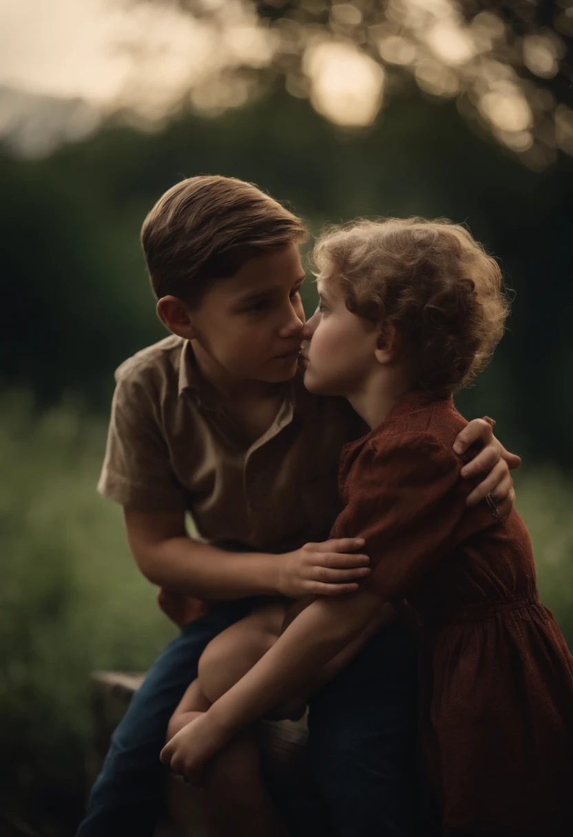 The boy turned back to the woman