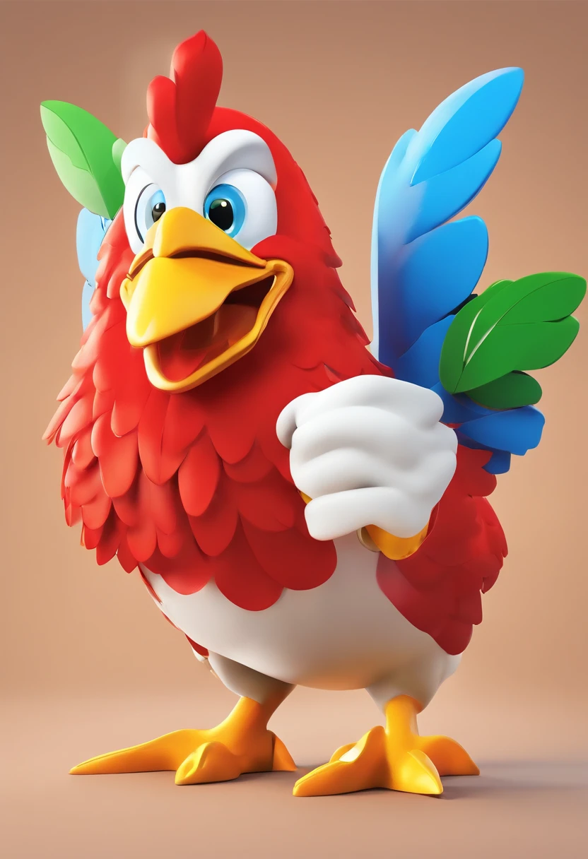 Design a 3D logo for 'Don Pollo Wings' that features our iconic muscle cartoon chicken in an eye-catching and fun pose. El pollo debe mostrar uno de sus brazos musculosos en un gesto de confianza y sabrosura. The design should incorporate a circular margin to frame the image, bringing a sense of unity and completeness to the whole.
Use bright, eye-catching colors that catch the eye, reflejando la deliciosa variedad de nuestras alitas. Typography must be legible and modern, complementando el estilo de nuestro pollo. El logo debe ser sencillo y memorable, so that people can easily identify it and associate it with the exceptional quality and taste of our wings.
Get creative and have fun in the design process to achieve a logo that attracts and delights our customers