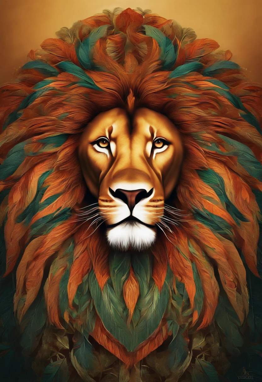Lion with seven men's head