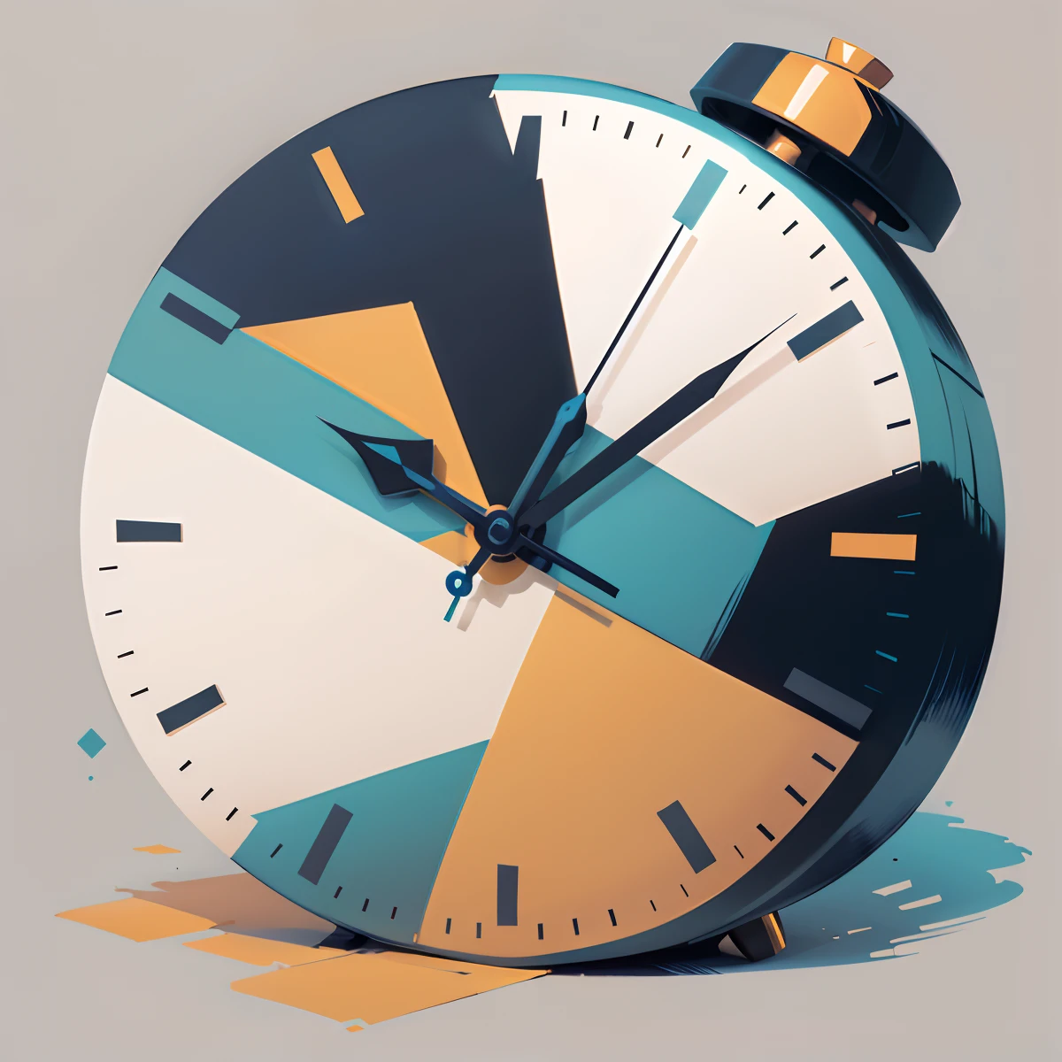 Aika，clock，Line-based，Flat art style