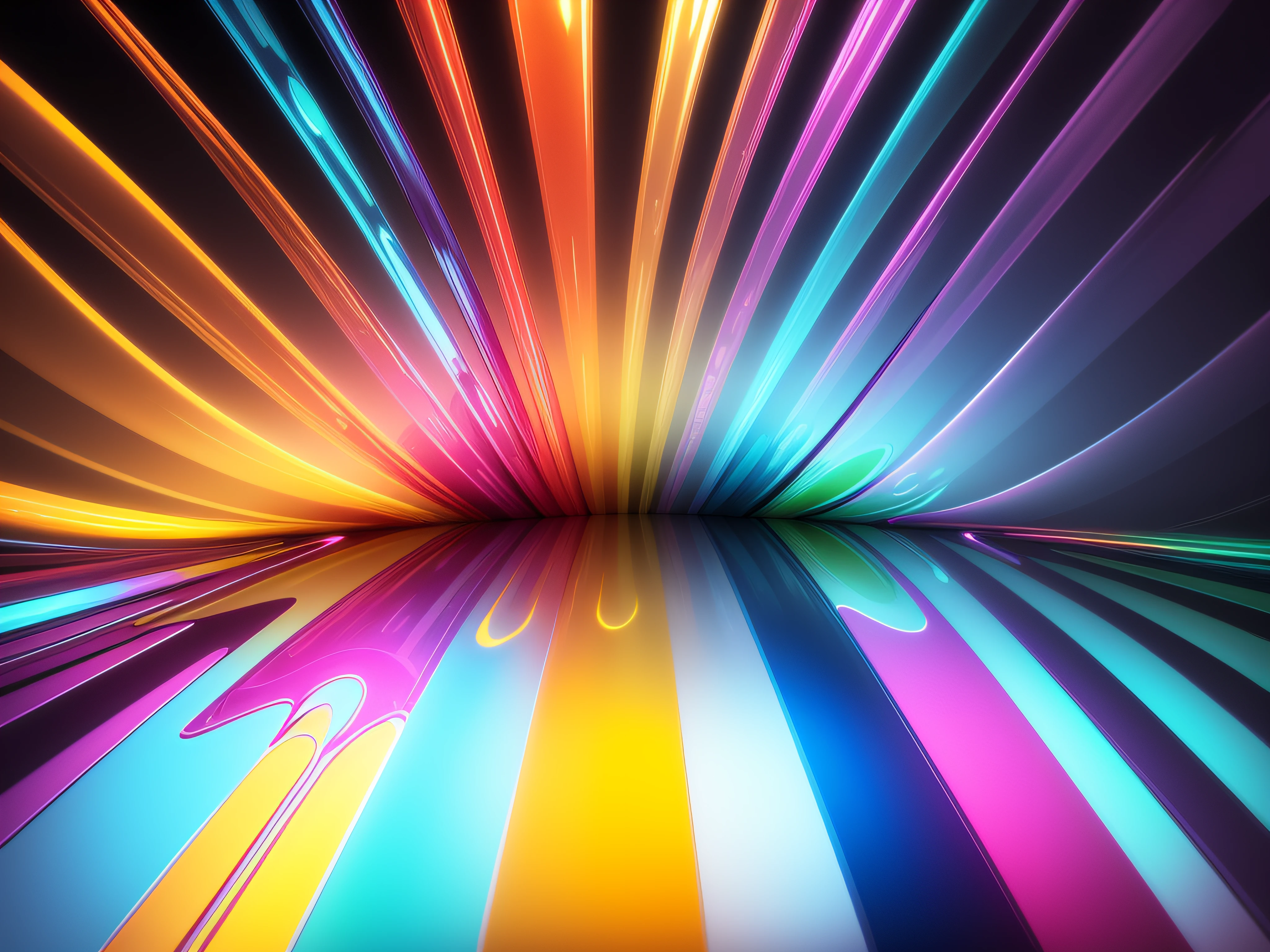 Colorful glass dynamic curve background