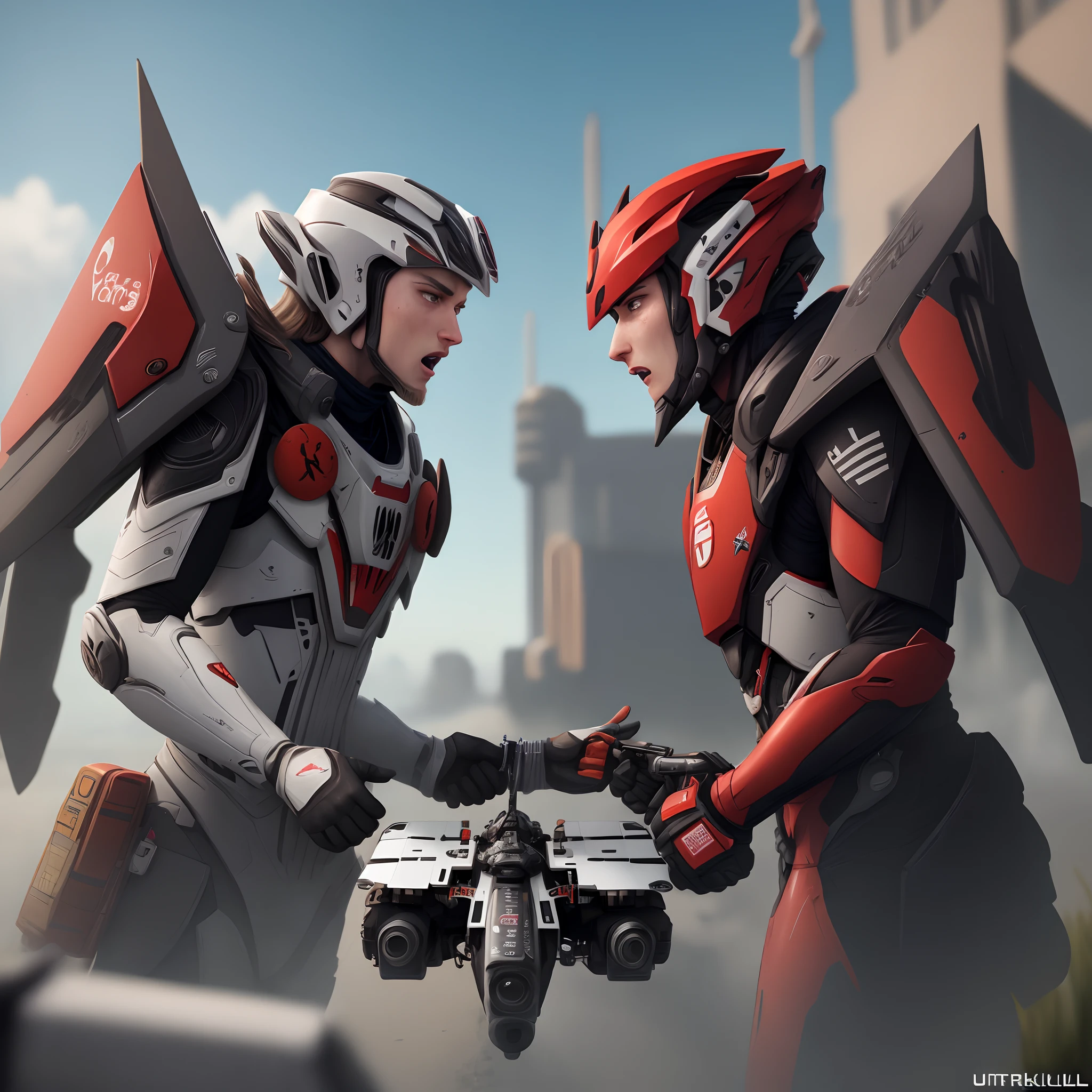 V1 from Ultrakill arguing with V from murder drones