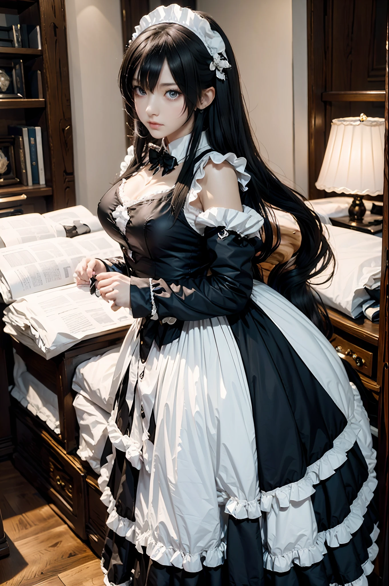 Woman in black and white outfit posing for photo, cosplay of a catboy! maiden! Dress, Anime Girl Cosplay, anime girl in a maid costume, The Magnificent Maiden, azur lane style, maid outfit, cosplay photo, cosplay, albedo from overlord, anime cosplay, A Few Cute Poses，Alluring portrait of Tifa Lockhart, Scene from《azur lane》video games