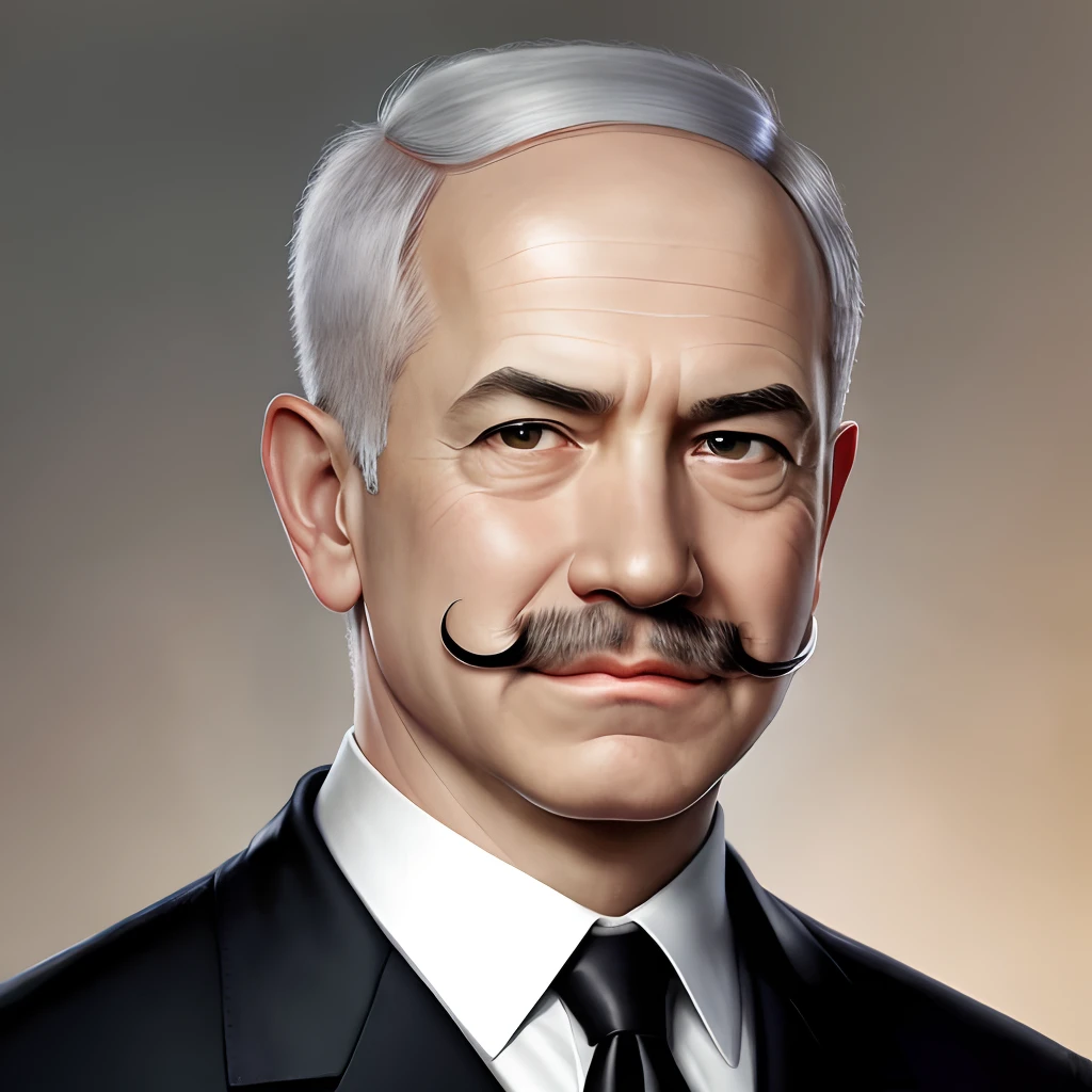 Netanyahu with Hitler’s mustache