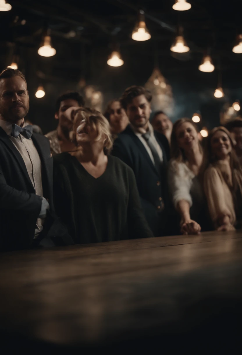 A group of people stood in front of the company to celebrate