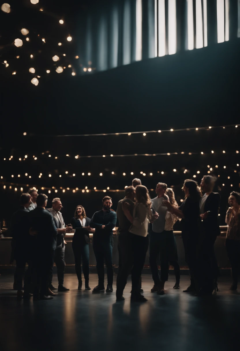 A group of people stood in front of the company to celebrate