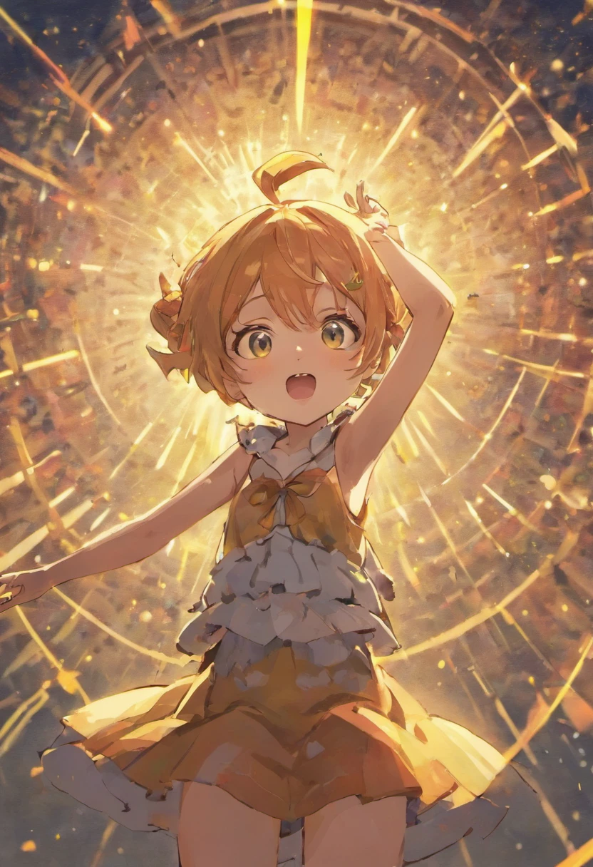garota, anime, menina goblin, arms up, hands behind the head, pelos, sovaco,