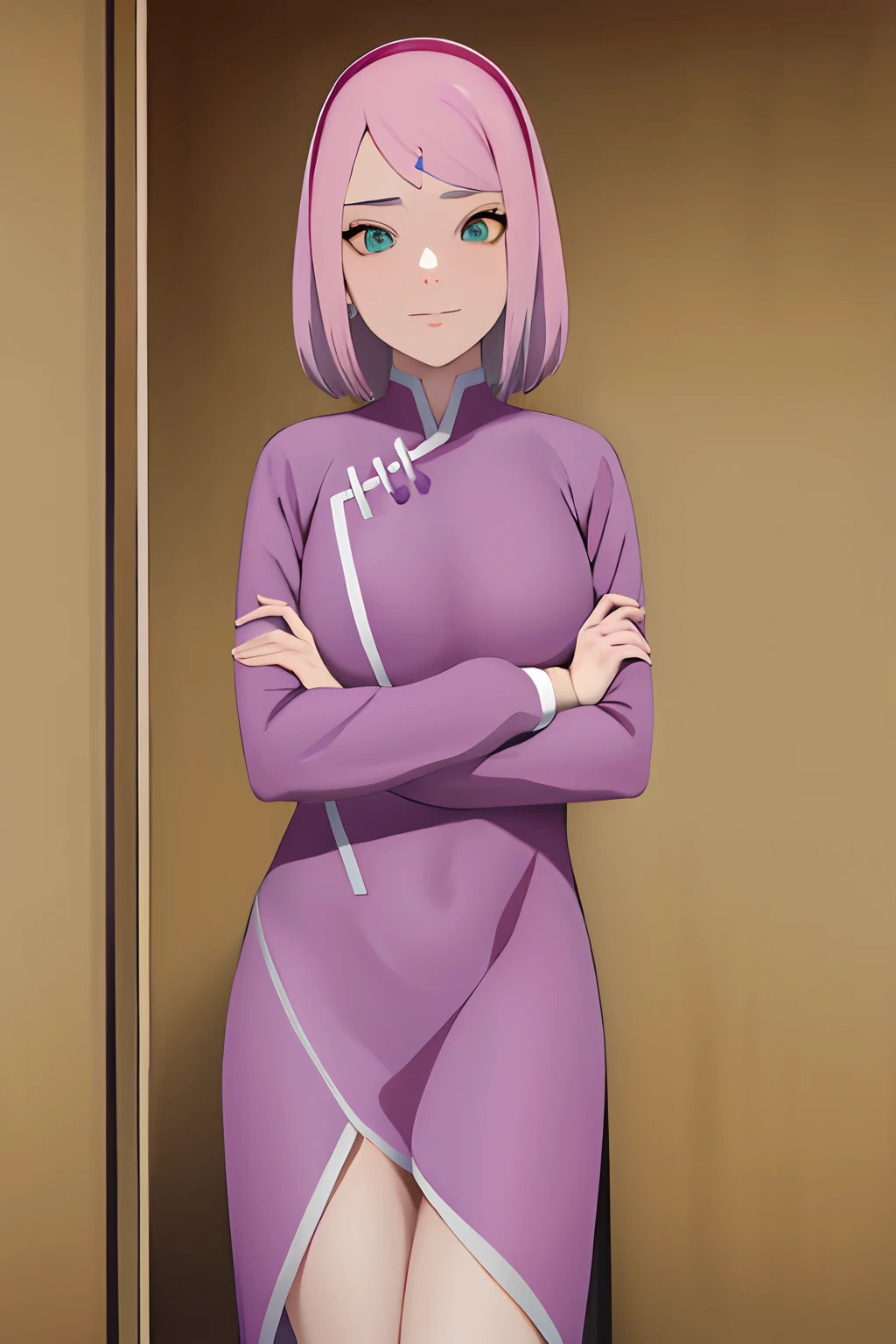 master part, absurdos ,1girl, noelle silva ,cabelos presos, Purple Hair Ties, vestido branco sem mangas, Calcinha Branca,,umbigo, virilha, pulseira, Olhando para o Viewer, folded arms, sorrir, vento, cabelos flutuantes,bunda grande, NSFW, segurando grande , fechar para cima, rosto com cum, varredura