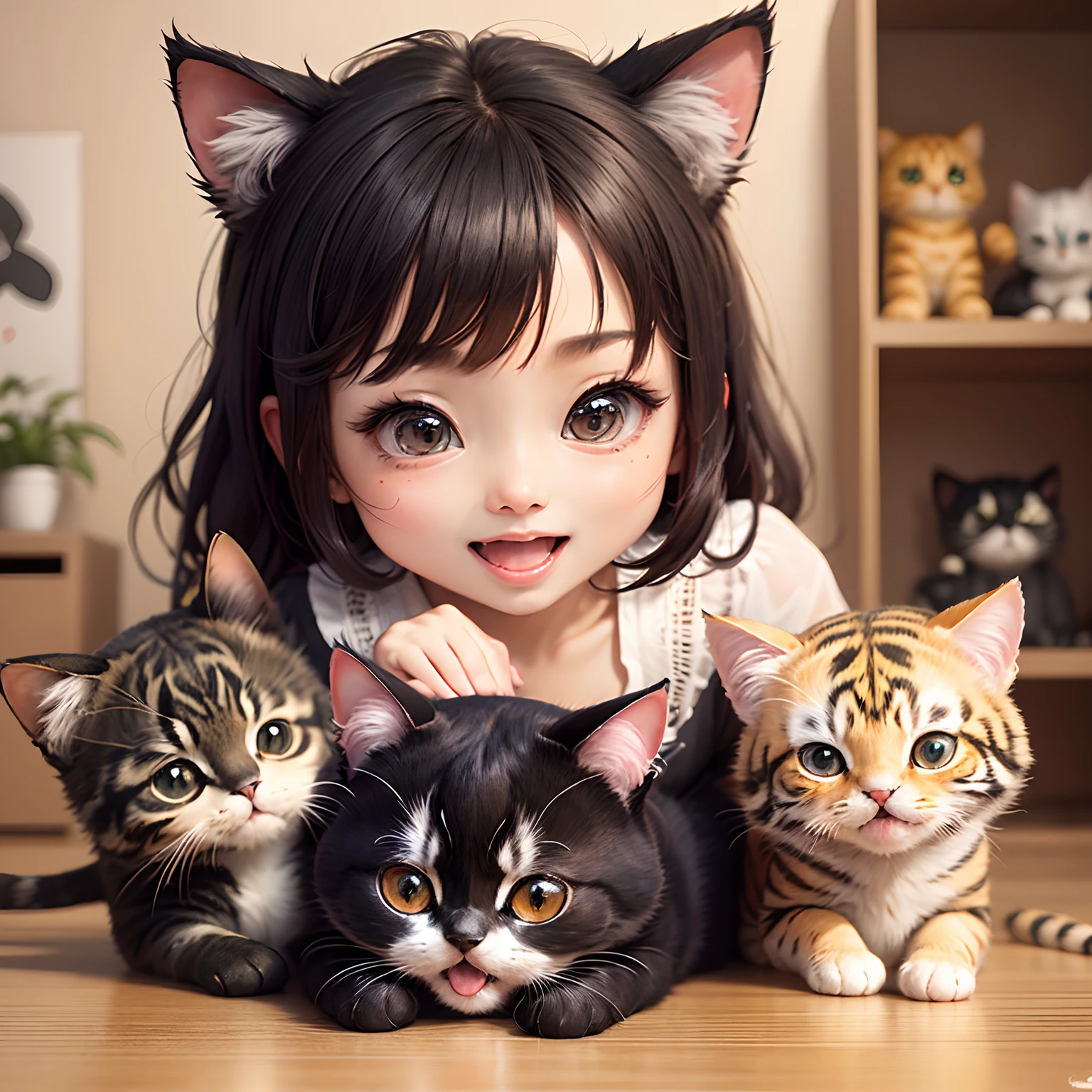 ((some gorgeous fox woman ta partners)), sunny, (((lying in the bedroom on the bed))), (((((They play sexually together))))), (((((Beautiful face really detailed))))), happy expression of enthusiasm, ((((Big breasts)))), ((8k, raw photo, Best quality, masterpiece:1.2)), Render based on physics, ((((full body photo))))