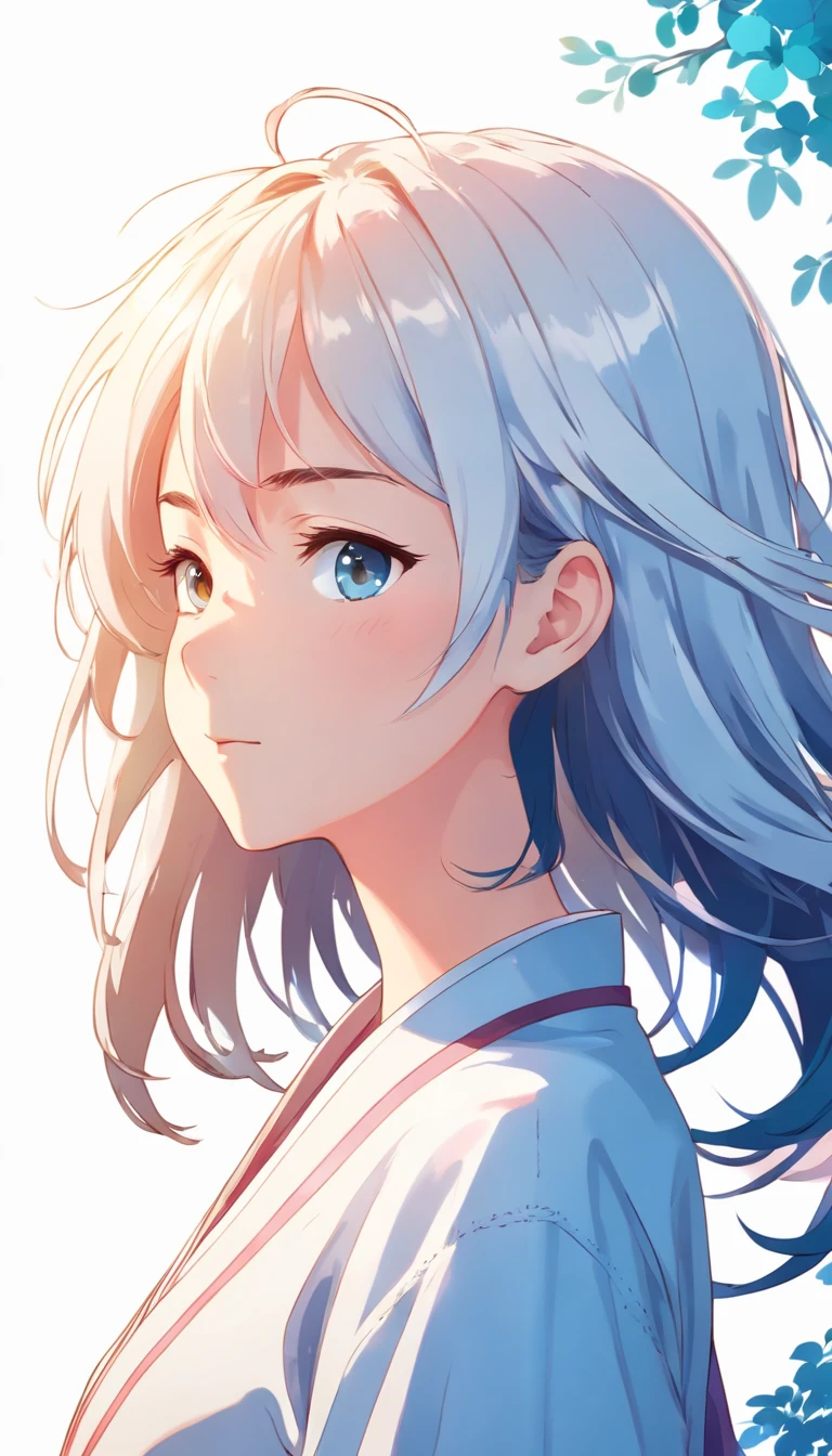 (White background:1.4),(Silhouette of a girl's head, Eyes closed, Colorful long hair, Oriental elements),(Chinese Illustration:1.3,paper art:1.3, Quilted Paper Art:1.2),( Reasonable design, Clear lines, High Sharpness,Best Quality, Very detailed, masutepiece, Movie Light Effects, 4K )