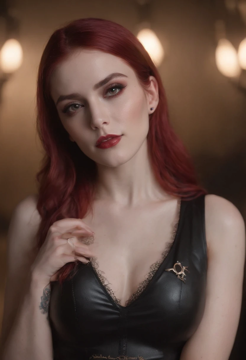 (Sophie Turner), Reife Milf-Junge, Erotic underwear style, super cute, extreme close-up of the upper body, Beautiful perfect face with soft skin, Perfektes Gesicht, Nice and long, gewelltes braunes Haar, 8k resolution, Ultra-realistisch, ultra-detailliert, High quality, erotic beautiful immature lady, Wearing trendy underwear on a running track, (Gigantic Boobs: 1,5)