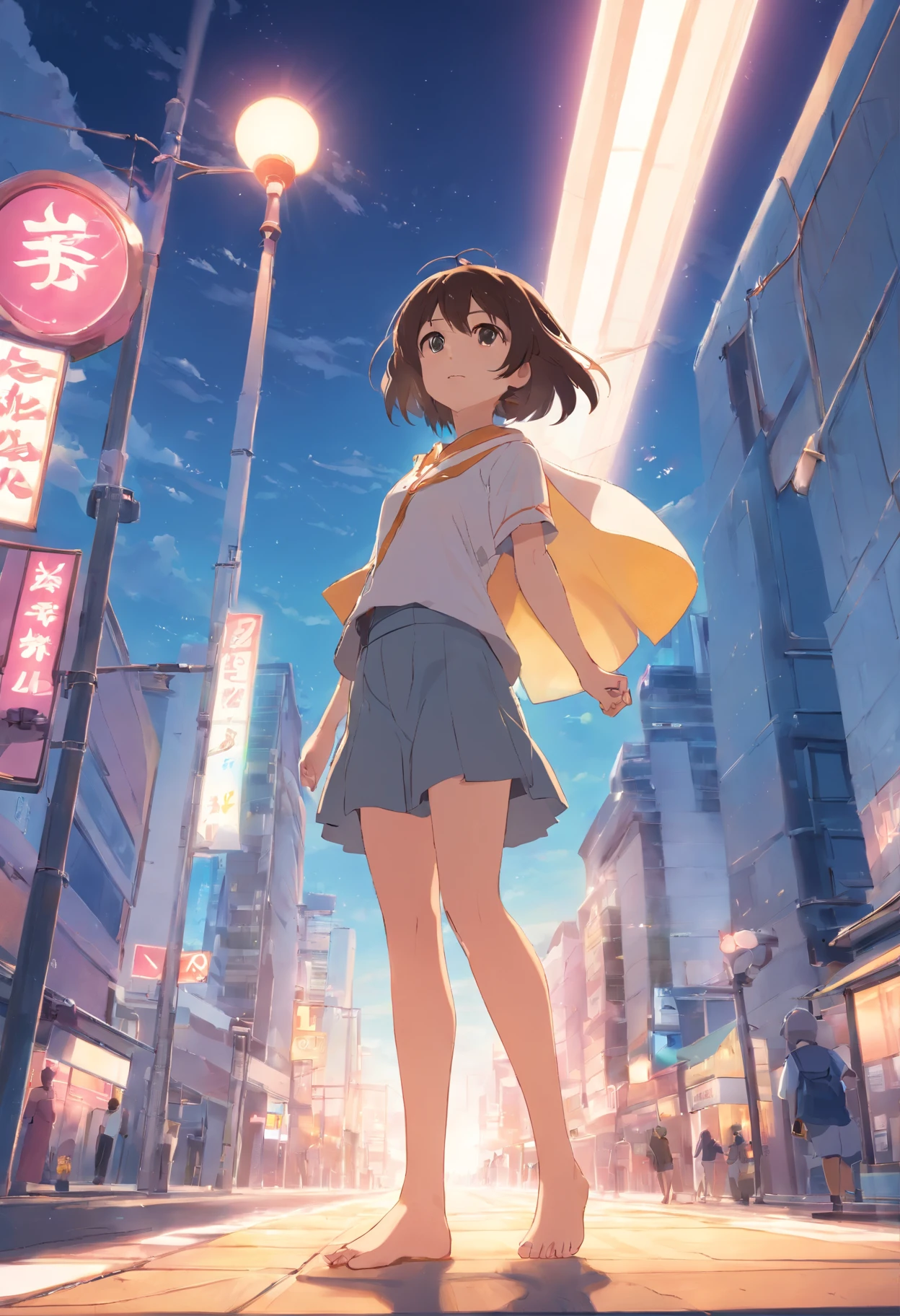 loli bonito,barefoot,barriga para baixo,head looking up,Lift your feet,vestidos de turno,calcinha branca,olhos grandes,Anime cara bonito,Olhando para o livro,bunda para cima