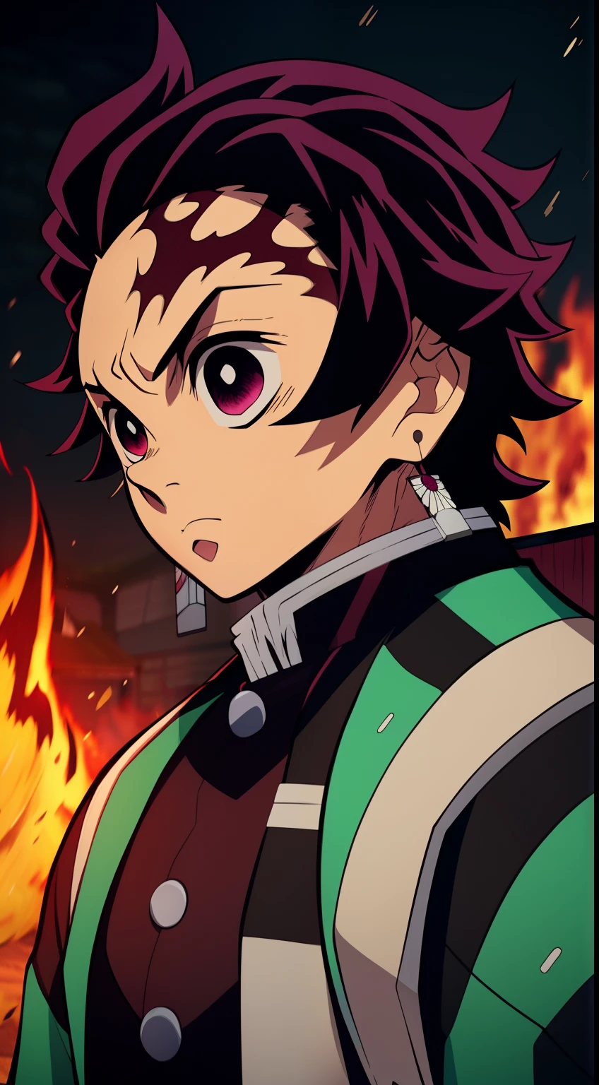 Anime character with a sword on the background of fire and water, Cute guy in Demon Slayer art, Demon Slayer Art Style, demon slayer rui fanart, badass anime 8 k, Demon Slayer, Anime Key Art, 4 k manga wallpapers, kimetsu no yaiba, anime wallaper, Ultra Transparent, Ultra Detailed, very extremely beautiful, anime epic artwork, Anime Art Wallpapers 8K, Local Art