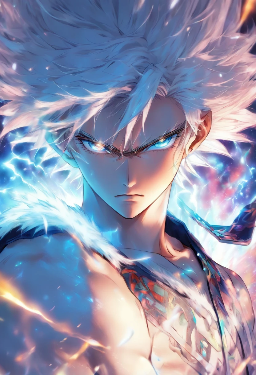 white hair,Light blue eyes,twinks,man,