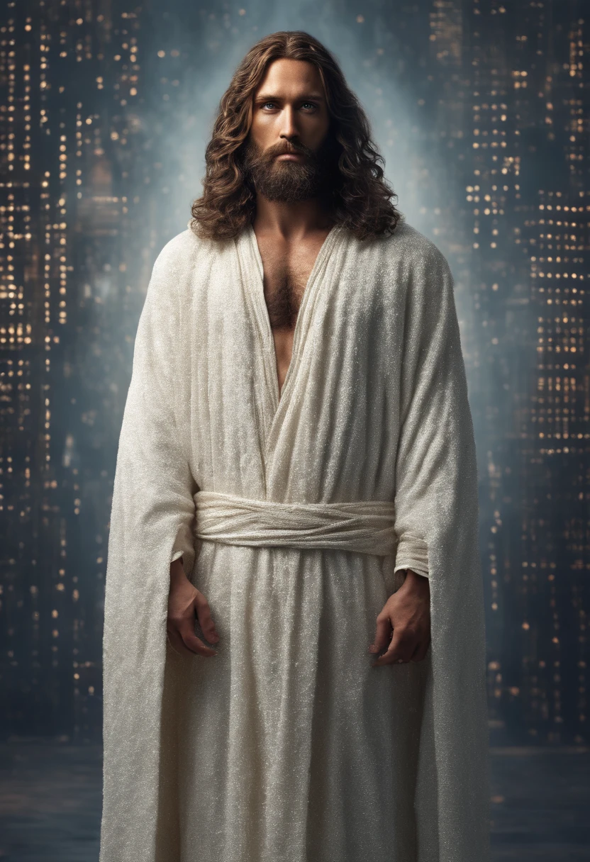 (symmetry),centered,a ((close)) up portrait,(Jesus),a very thin white prime man with long hair and a beard,wearing a long white robe,35mm,natural skin,clothes detail, 8k texture, 8k, insane details, intricate details, hyperdetailedhighly detailed,realistic,soft cinematic light,HDR,sharp focus, ((((cinematic look)))),intricate, elegant, highly detailed