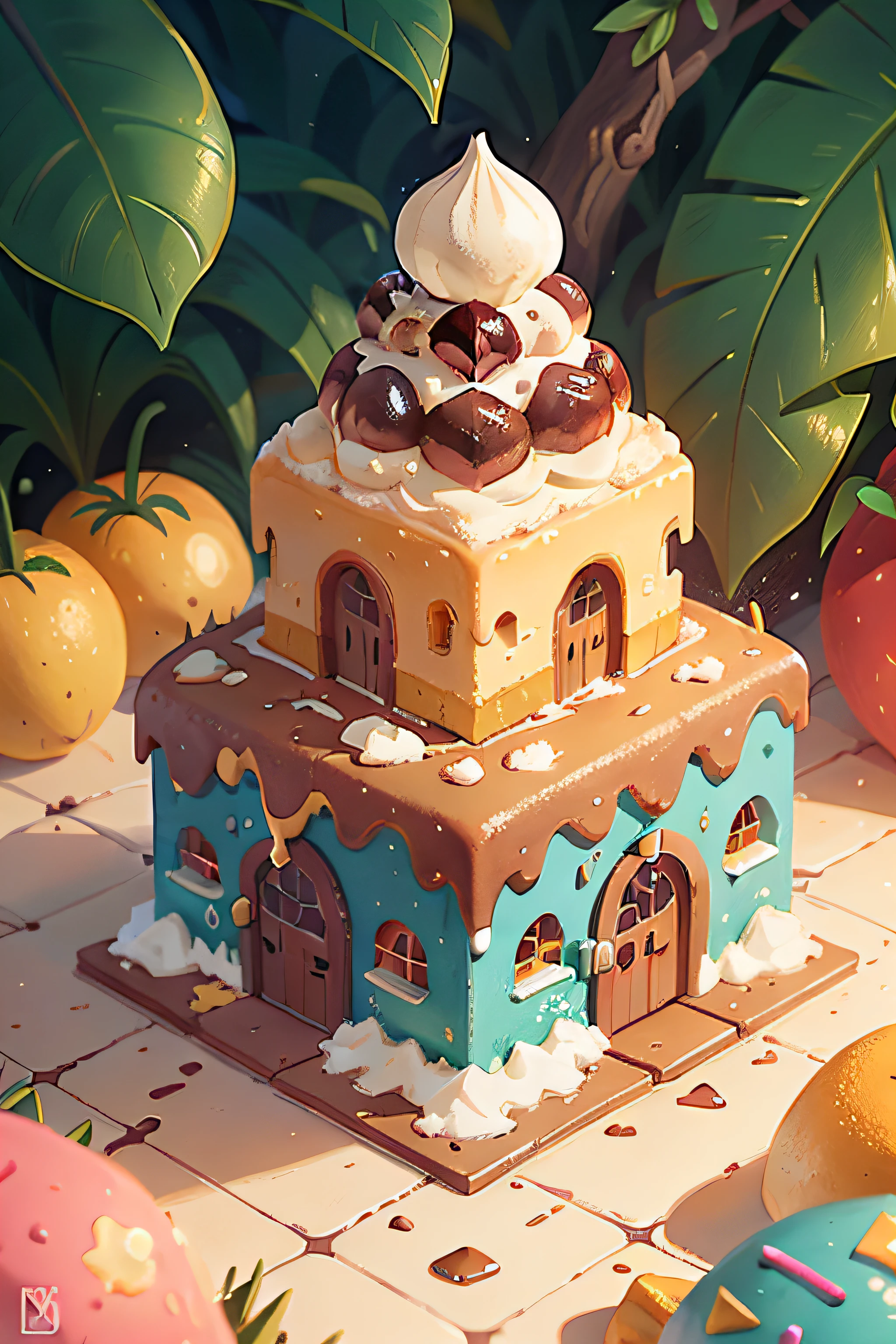 isometric，gelado，Confeitaria，Loja de sobremesas