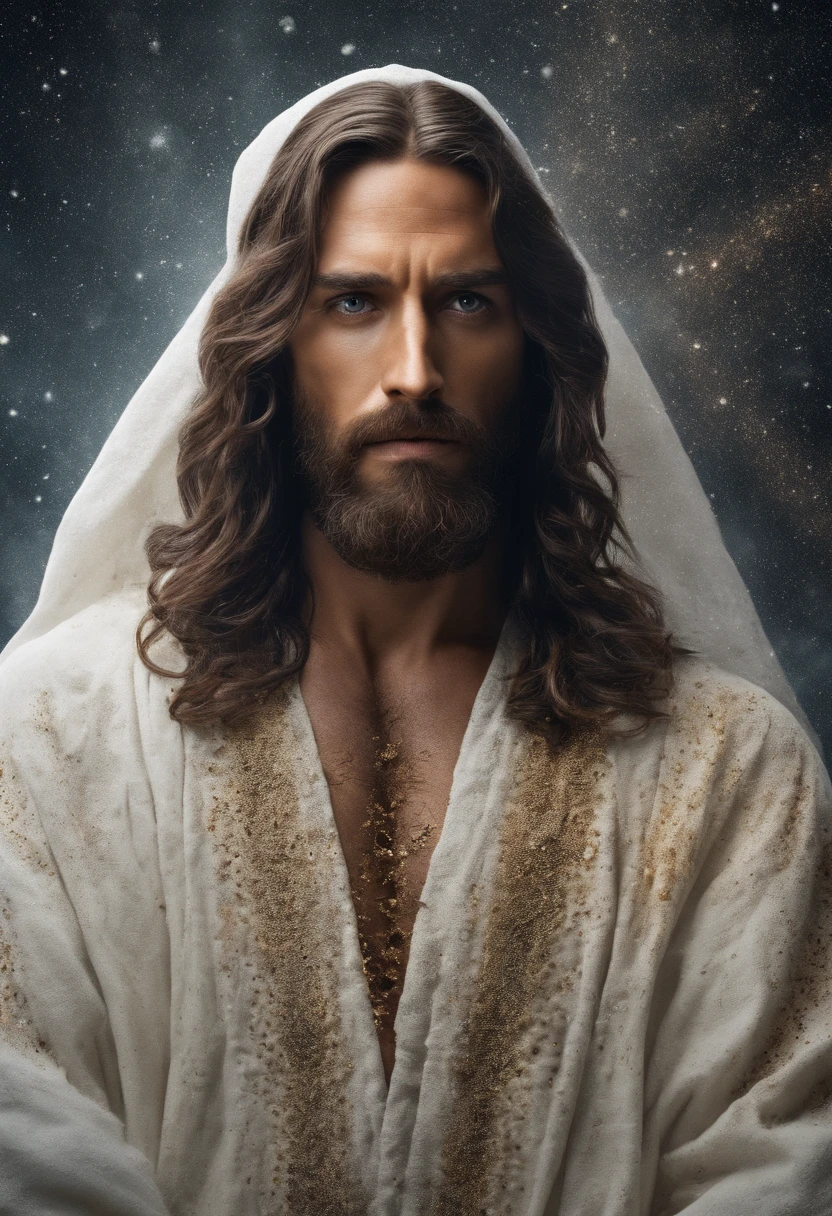 (symmetry),centered,a ((close)) up portrait,(Jesus),a very thin white prime man with long hair and a beard,wearing a long white robe,35mm,natural skin,clothes detail, 8k texture, 8k, insane details, intricate details, hyperdetailedhighly detailed,realistic,soft cinematic light,HDR,sharp focus, ((((cinematic look)))),intricate, elegant, highly detailed