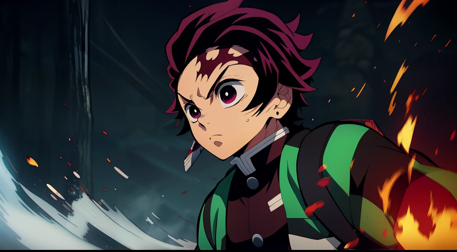 Anime character with a sword on the background of fire and water, mist, Cute guy in Demon Slayer art, Demon Slayer Art Style, demon slayer rui fanart, badass anime 8 k, Demon Slayer, Anime Key Art, 4 k manga wallpapers, kimetsu no yaiba, anime wallaper, Ultra Transparent, Ultra Detailed, very extremely beautiful, anime epic artwork, Anime Art Wallpapers 8K, Local Art