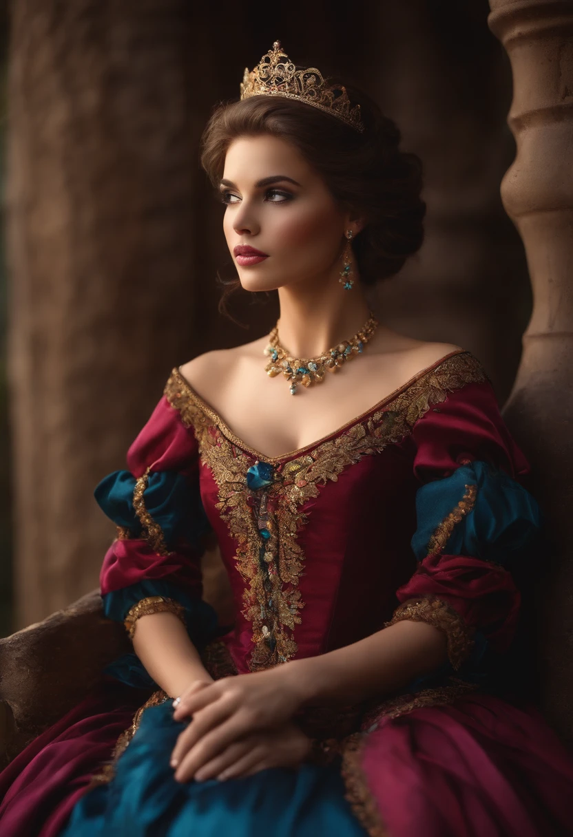 femme realiste tenue princesse