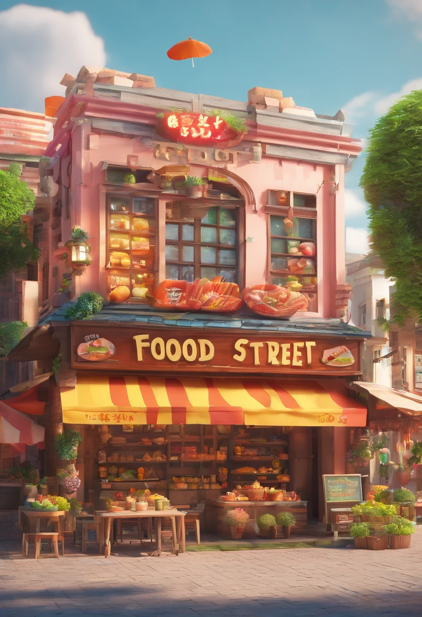 Generate cute text "Food Street"