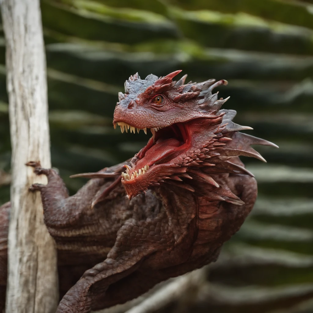 Tenryu Dorado，Rough red eyes,Close-up of the release of blood fire from the nose,Escamas de pecho,Alta calidad,8k,Muchos detalles,Lechuga de fuego,ay,4 patas,Garras manchadas,Oros,Peligros,Fuegos,dientes afilados,big dragon,inmensidad,amenazador,imponente