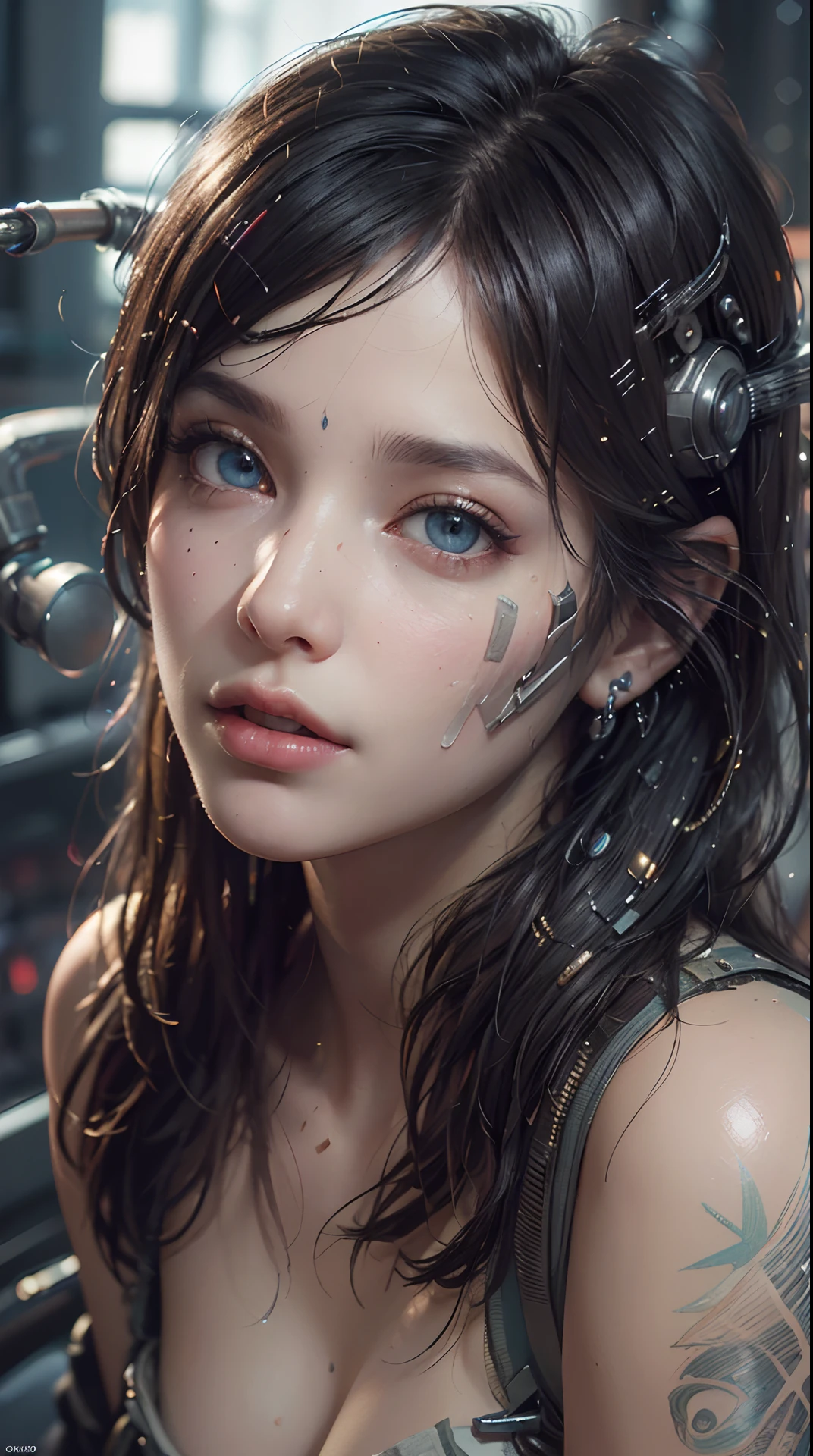 (best quality,4k,8k,highres,masterpiece:1.2), ultra-detailed, (realistic,photorealistic,photo-realistic:1.37), (beautiful detailed eyes, beautiful detailed lips, extremely detailed eyes and face, long eyelashes), studio lighting,physically-based rendering,vivid colors, (biopunk:1.5),