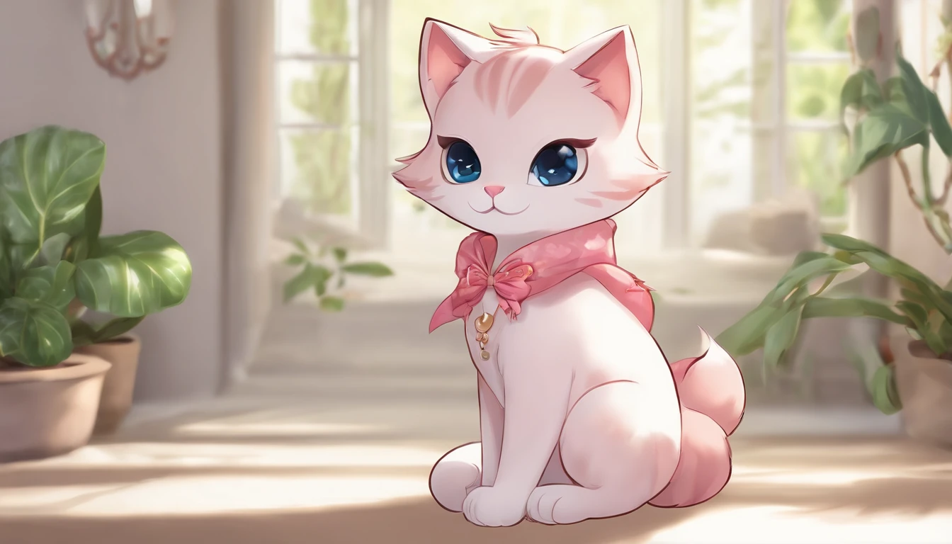 (anthro) Fluffy fur Ten year old girl beastman hairy (Furry) (Cat) See cat coat [[[short-haired ]]]Chibi Pink Cat ((White dress)) Anime-style character sheet one person color々Pose white background https:// Image 10.CDN2.Sea Art.AI/2023-10-17/20130971766520837/d605a7db7a5f8c4a1ed6eebd4caad6c48ba3b2df.PNG seed 1837747565 --Niji5