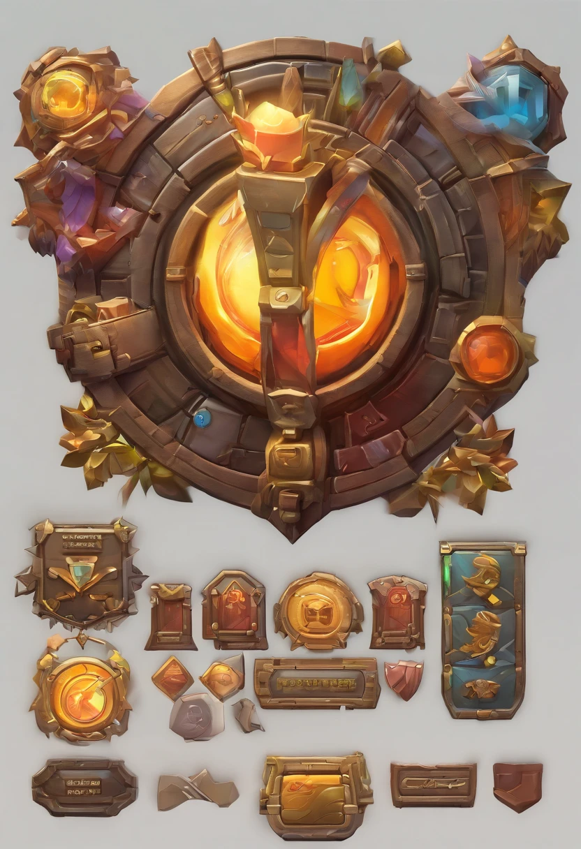 mobile game login interface UI, navie,chibi ,low purity,Adobe colors,insanely detailed and intricate