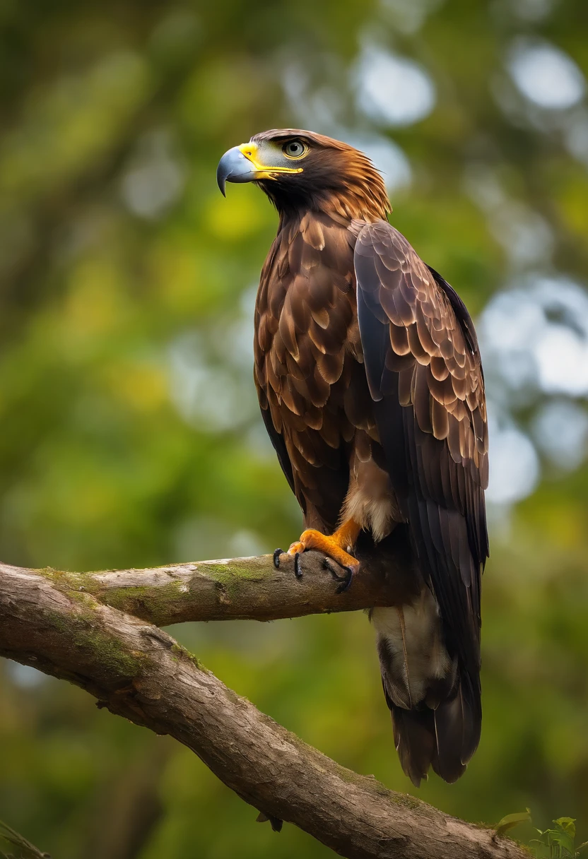 (best quality,4k,8k,alto,master part:1.2),ultra-detalhado,(Realistic,fotorrealista,photo-realistic:1.37),vivid colors,clear lighting,Eagle of Paradise, eagle, passarinho, Ave, penas coloridas,beleza deslumbrante,muitas cores,detalhes requintados,habitat natural,plumagem colorida,lindamente vibrante,Surprisingly vivid,unique patterns,Artistic portrait,feather patterns that blend perfectly,translucent wings,dinamic poses,movimentos graciosos,flutuando graciosamente pelo ar,folhagem verde exuberante,flores coloridas em flor,scenic background,Atmosfera harmoniosa,ambiente sereno,A charming spectacle,mesmerizing vision,breathtaking images,beleza inspiradora,Obra-prima transcendente,Artistic interpretation of nature.