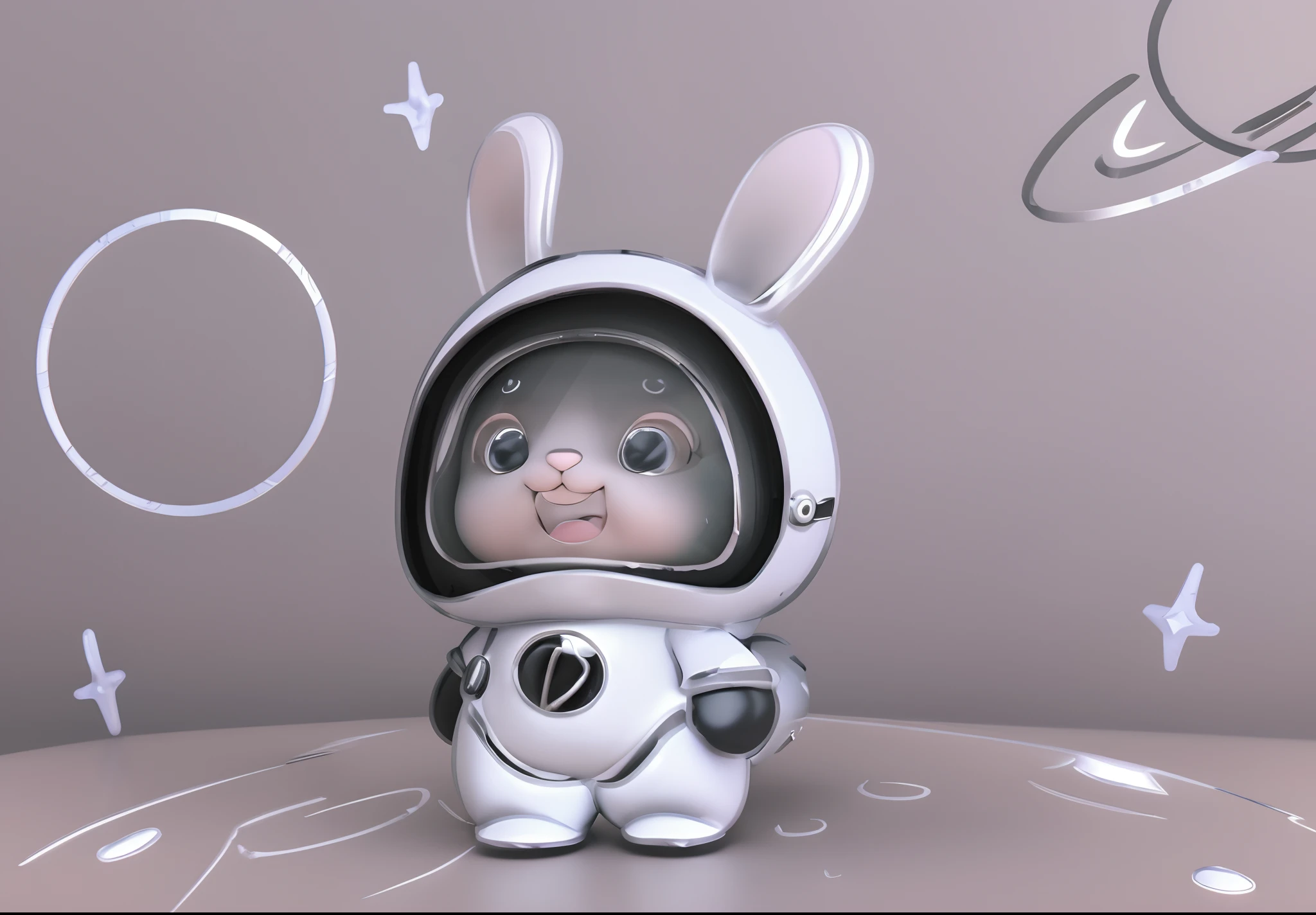 3D Space Rabbit cute