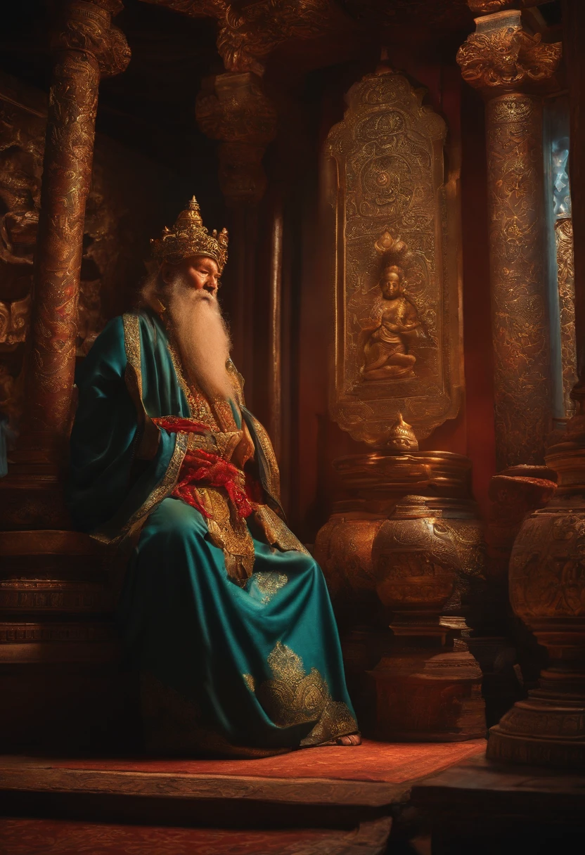 buddismus , fotorealistisch, Farbstil in 4K, hell
