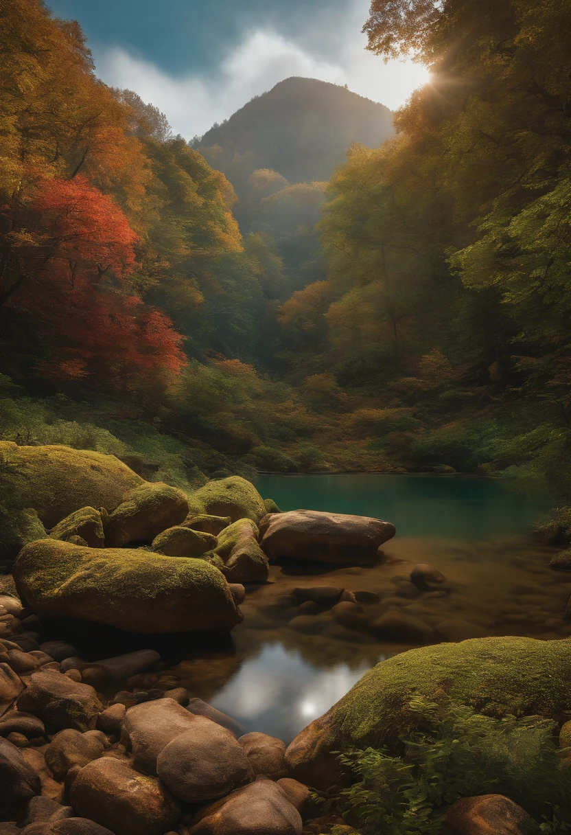 Buddismus , fotorealistisch, Farbstil in 4K, hell
