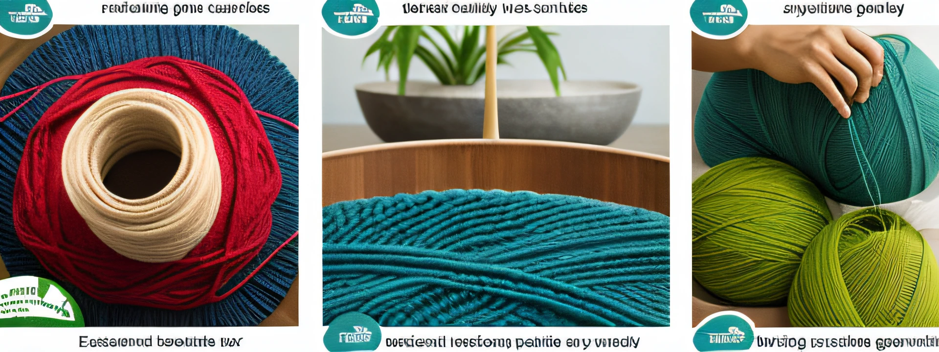 Create a mesmerizing image that reflects the essence and brand message of Asian PolyTech Knit, an Indonesia-based textile manufacturer serving Southeast Asia's textile industry. Emphasize simplicity and charm. The image should convey the company's commitment to environmental sustainability and its vision for future growth in the Southeast Asian market. Include elements representing Asian PolyTech Knit's main fiber products: EcoBlend™, AsiaSoft™, EcoKnit™, SustainaTex™, and TropicFlex™.