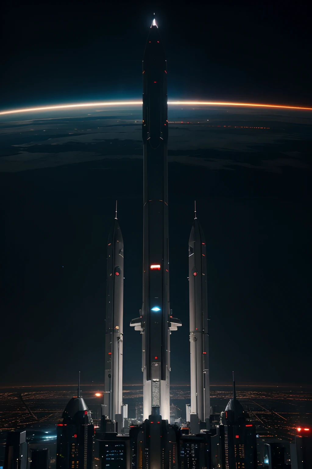 In the depths of the universe, there is a space city fortress that is full of light,It's full of technology and surrounded by space battleship escorts, Mecha soldiers guarded the city,
