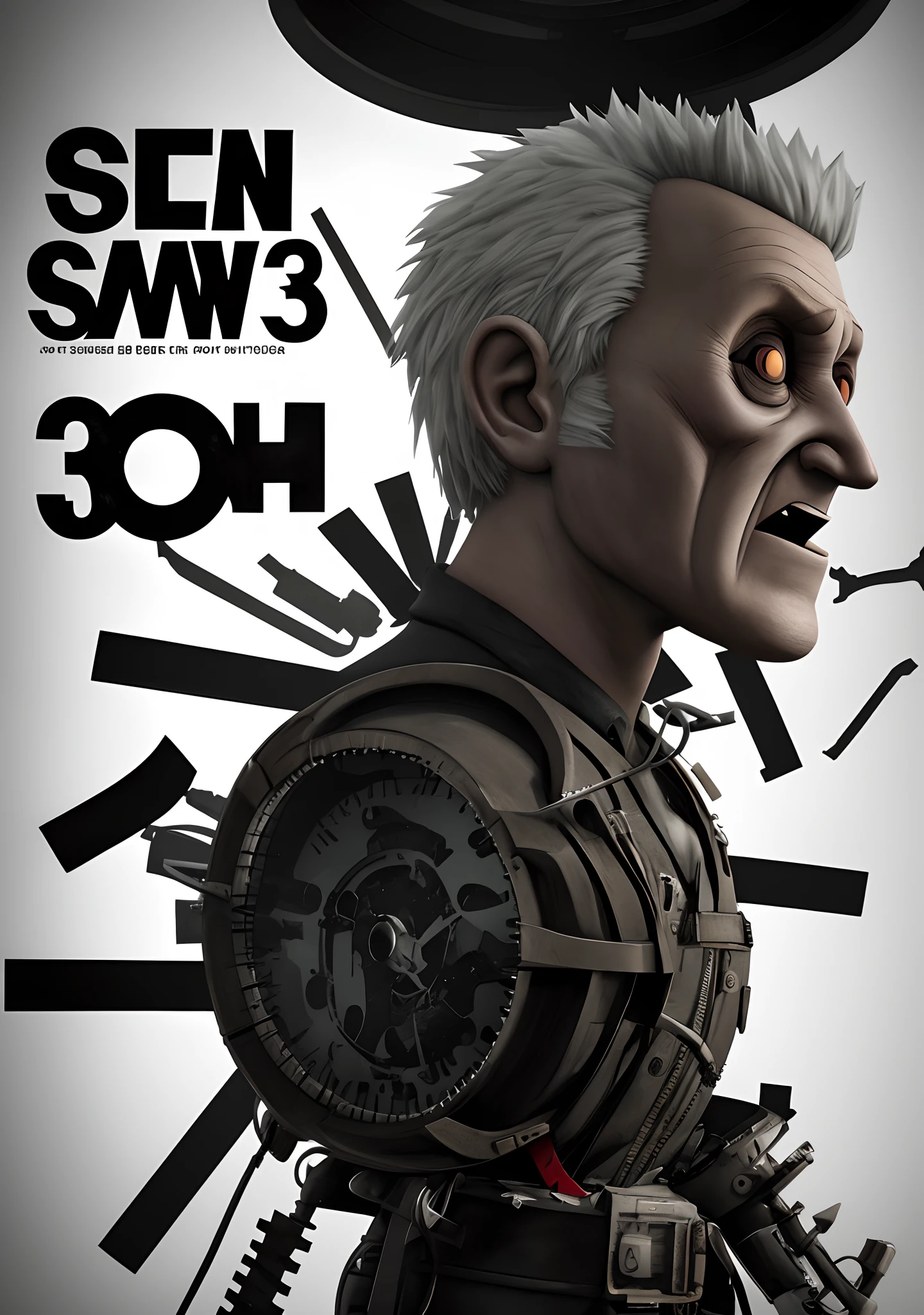 Create a Pixar 3D Animation Style Poster of the Saw Movie