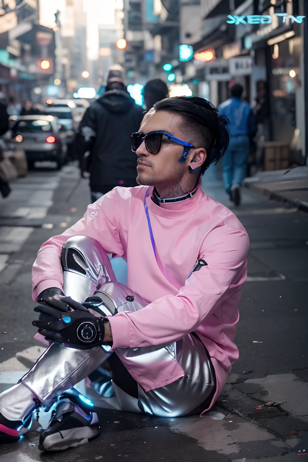 Change background cyberpunk handsome boys, reallstic face 8k, ultra reallsticl