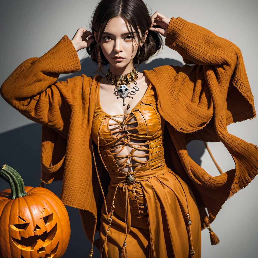 Skeleton pumpkin material model（best qualtiy，8K pumpkin skeleton,Masterpiece）When the Skeleton Pumpkin appears，Only heard, unseen，The pumpkin skeleton explodes，That whistle echoed for a long time，It's like a prelude to impending death，The image of pumpkins and pumpkins is deeply ingrained in advance，Skeleton pumpkin crushed，Become everyone's nightmare pumpkin， Wait until the pumpkin appears，Wear pumpkin skull skin，Add a pumpkin stick covered with a wire skeleton，Full of oppression，The pumpkin people also carefully disguise their kindness，Skeleton pumpkin people will be a weakness for survival because of their kindness，Hiding goodness is the way to survive in troubled times，Pumpkin zombies are not scary，Human pumpkins are terrible，The pumpkin skeleton succeeded，Both are to protect the pumpkin itself，It is also to protect yerba mate pumpkin，Pumpkin good and pumpkin evil，Two sides of the seemingly opposite，But in Negan, There are two pumpkins on the same body， Face the enemy，Pumpkin skeletons are cruel，Pumpkin people are not soft，Skeleton pumpkin faces someone who wants to protect，Southern Skull Melon is also gentle and loving。（Soldier pumpkin head）Tattooed with，Smoke billowed out，thin fog，Skeleton pumpkin
