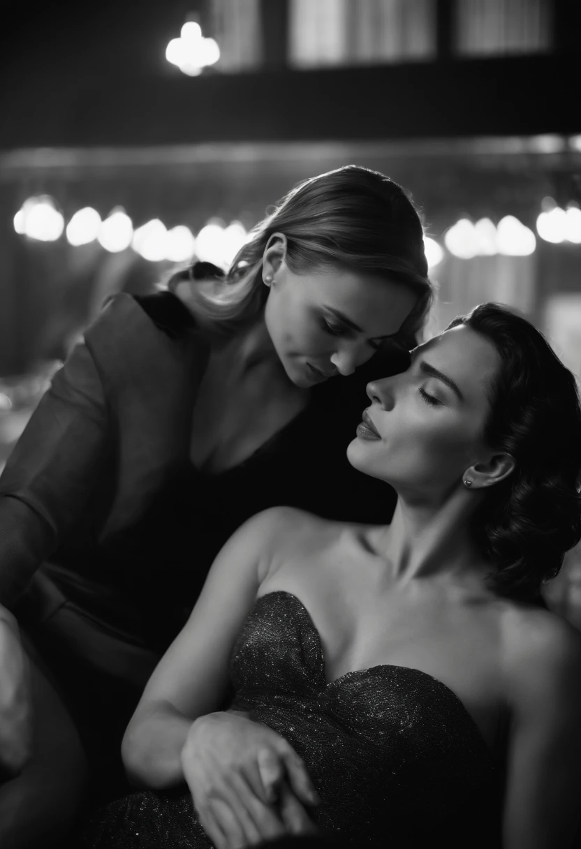 naked Scarlett Johansson and Gal Gadot haing pornographic lesbian sex. nsfw. erotic