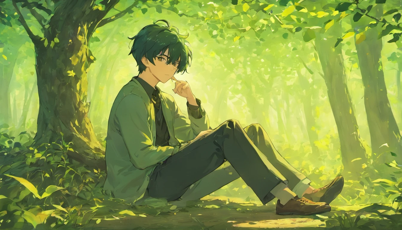 homem sabio, sitting under the tree