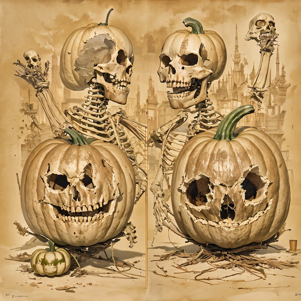 Skeleton pumpkin material model(best qualtiy,8K pumpkin skeleton,Masterpiece)When the Skeleton Pumpkin appears,Only heard, unseen,The pumpkin skeleton explodes,That whistle echoed for a long time,It's like a prelude to impending death,The image of pumpkins and pumpkins is deeply ingrained in advance,Skeleton pumpkin crushed,Become everyone's nightmare pumpkin, Wait until the pumpkin appears,Wear pumpkin skull skin,Add a pumpkin stick covered with a wire skeleton,Full of oppression,The pumpkin people also carefully disguise their kindness,Skeleton pumpkin people will be a weakness for survival because of their kindness,Hiding goodness is the way to survive in troubled times,Pumpkin zombies are not scary,Human pumpkins are terrible,The pumpkin skeleton succeeded,Both are to protect the pumpkin itself,It is also to protect yerba mate pumpkin,Pumpkin good and pumpkin evil,Two sides of the seemingly opposite,But in Negan, There are two pumpkins on the same body, Face the enemy,Pumpkin skeletons are cruel,Pumpkin people are not soft,Skeleton pumpkin faces someone who wants to protect,Southern Skull Melon is also gentle and loving。(Soldier pumpkin head)Tattooed with,Smoke billowed out,thin fog,Skeleton pumpkin