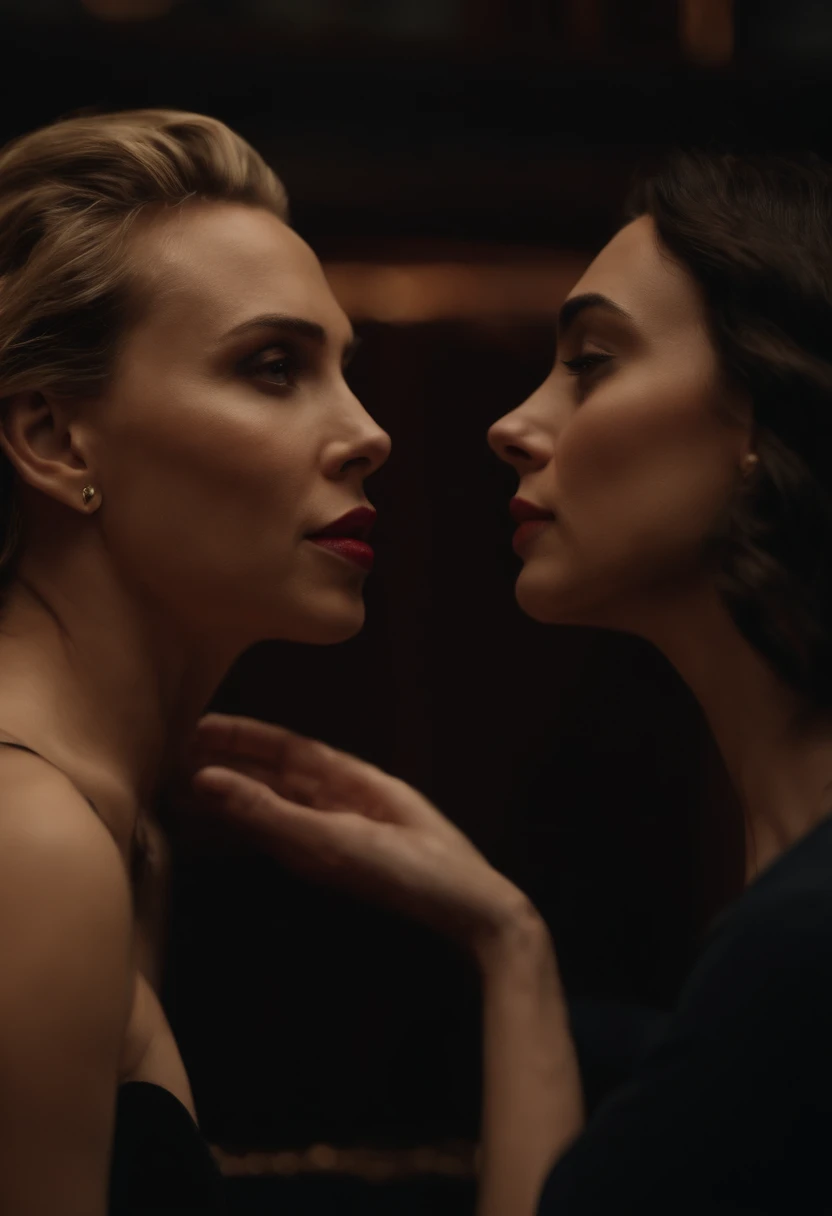 naked Scarlett Johansson and Gal Gadot haing pornographic lesbian sex. nsfw. erotic