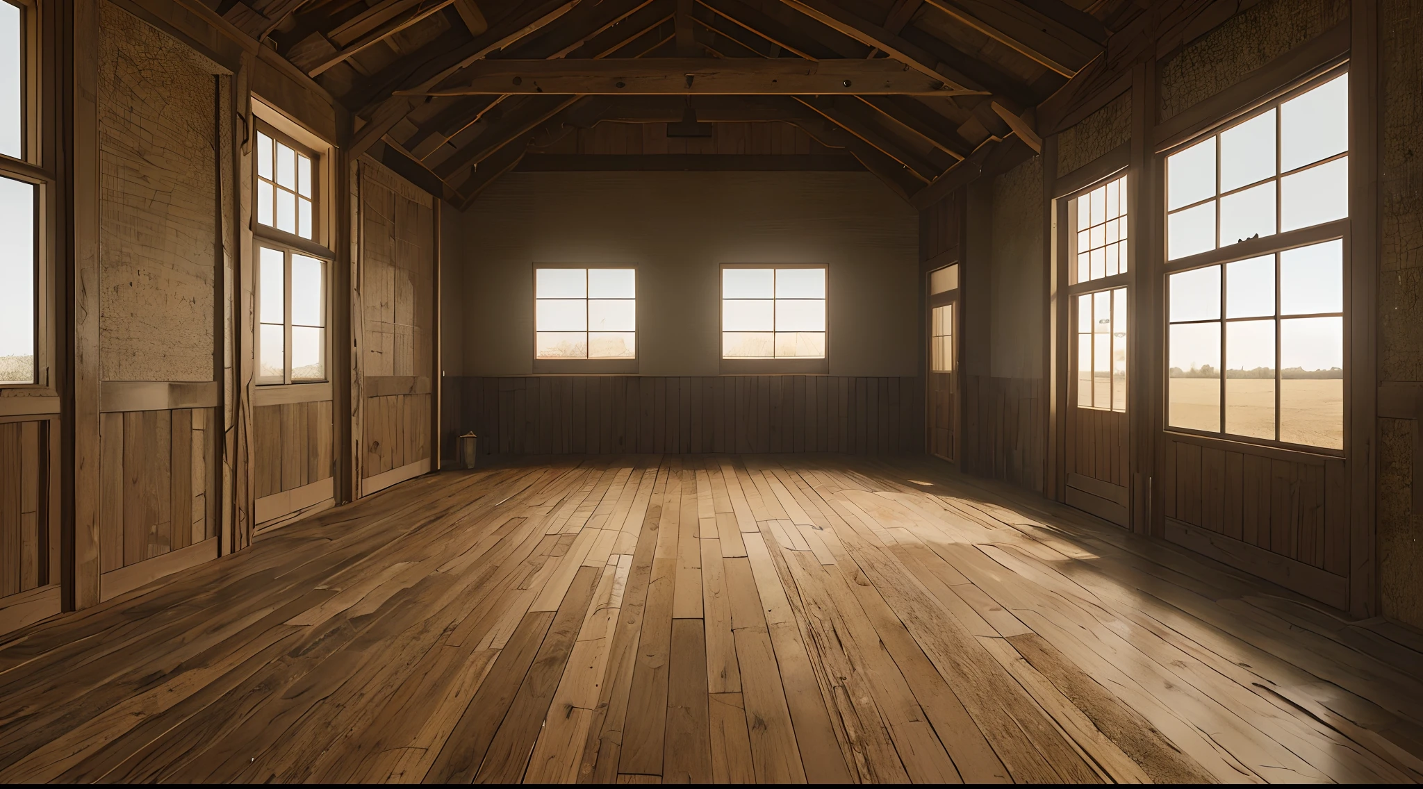 (((inside a large old farm))),((The night:1.5)), wooden floors, (((old farm details ))), (best quality,4k,8k,highres,masterpiece:1.2), ((large old farm)), (((full shot))), dark, horror