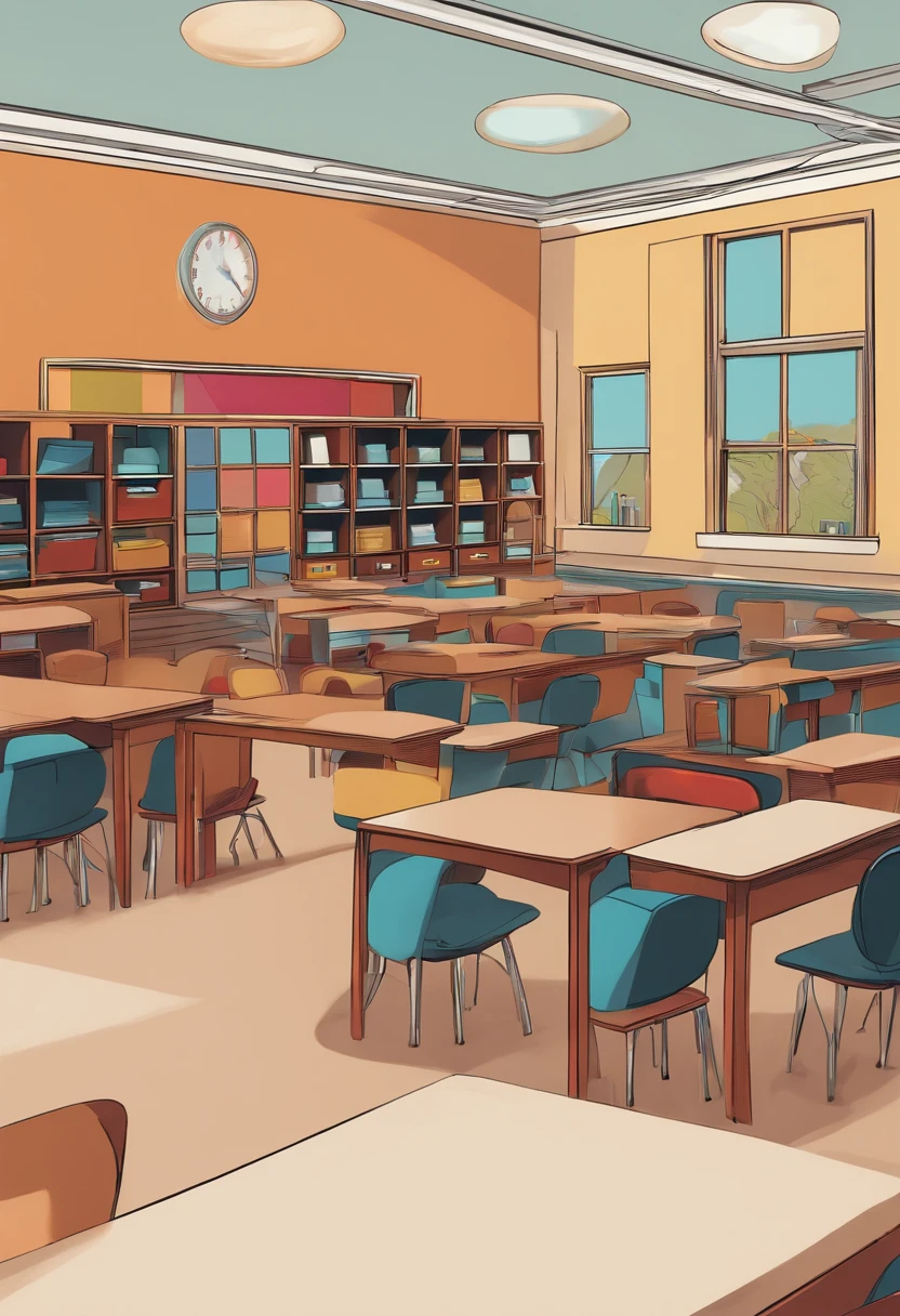 The classroom machine is empty