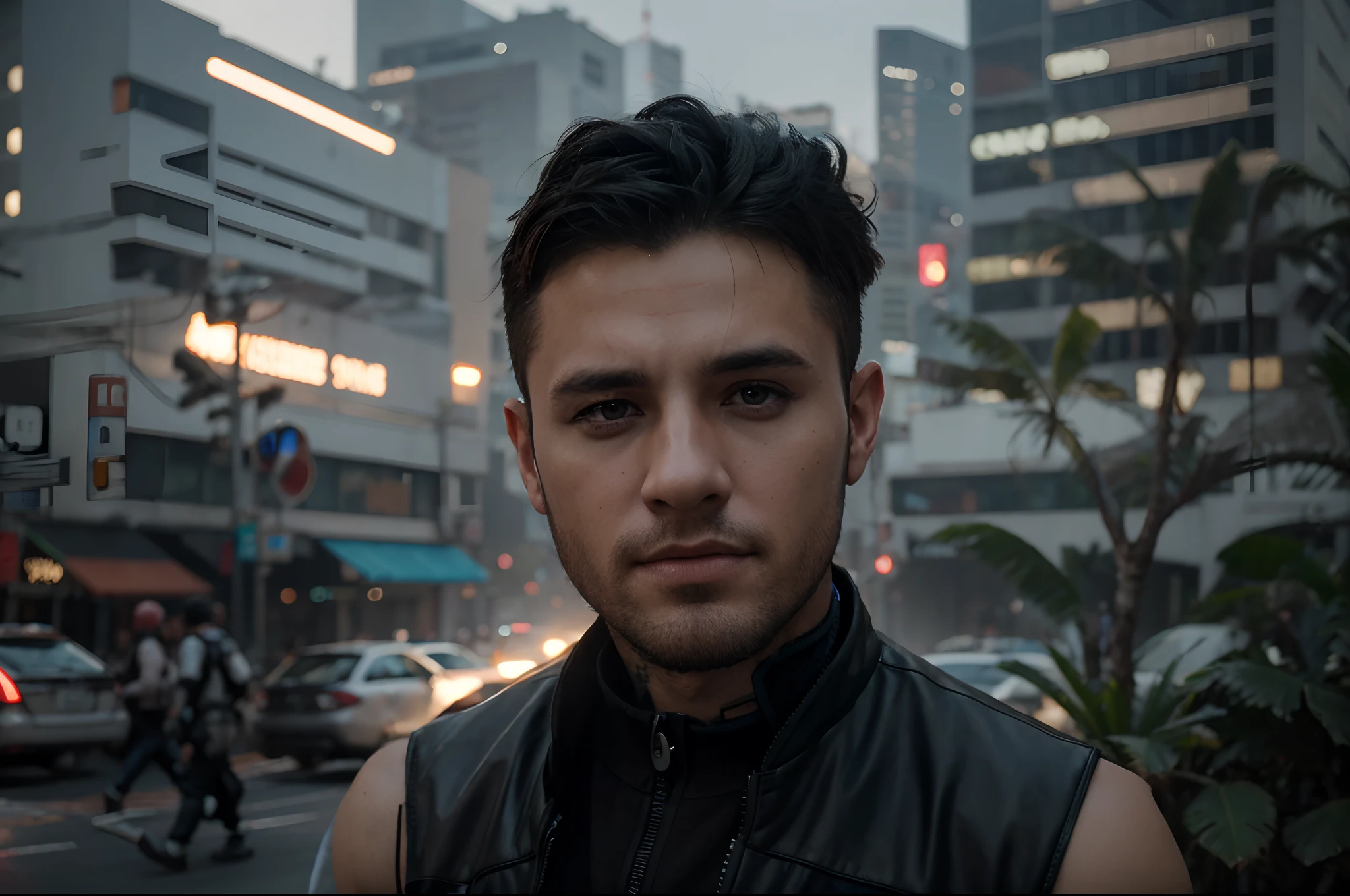Change background cyberpunk handsome boy,realistic face 8k resulution