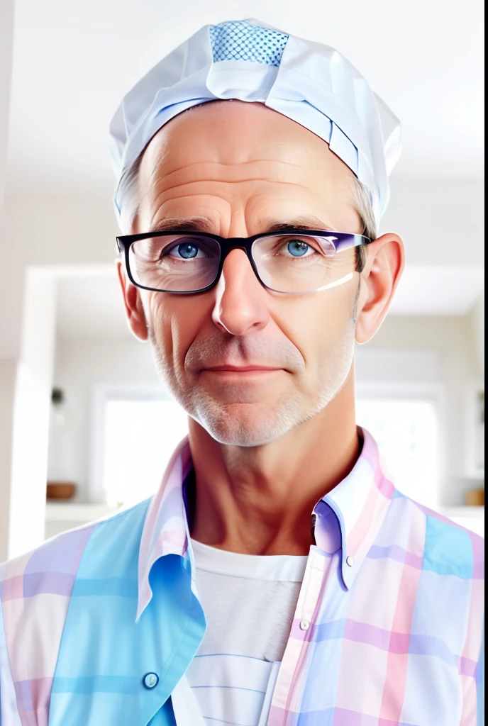 arafed man with glasses and a chef 👩🍳 hat standing in a kitchen, photo of a 50-year-old white man, taken in the early 2020s, photo of a man, he is about 7 0 years old, he is about 60 years old, he is about 6 0 years old, a photo of a man, man with glasses