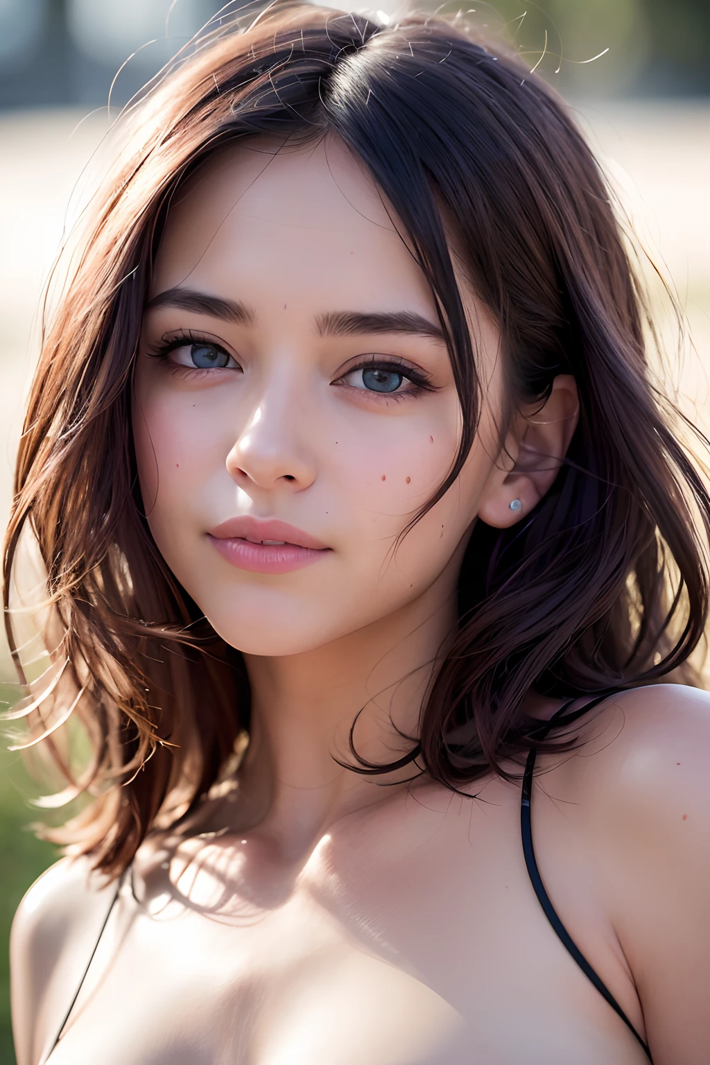(realistic, photo-realistic:1.37),(8k, RAW photo, best quality, masterpiece:1.2), cute, ultra-detailed,heart-shaped pupils,physically-based rendering, ultra high res, kodakvision color, shot on Arricam LT Camera, bokeh, sharp focus,
looking at viewer,photorealistic,realistic, solo, photorealistic, best quality,extremely detailed face,extremely detailed eyes and face, beautiful detailed eyes,absurdres, incredibly absurdres,haunting smile,Messy hair, floating hair, ,