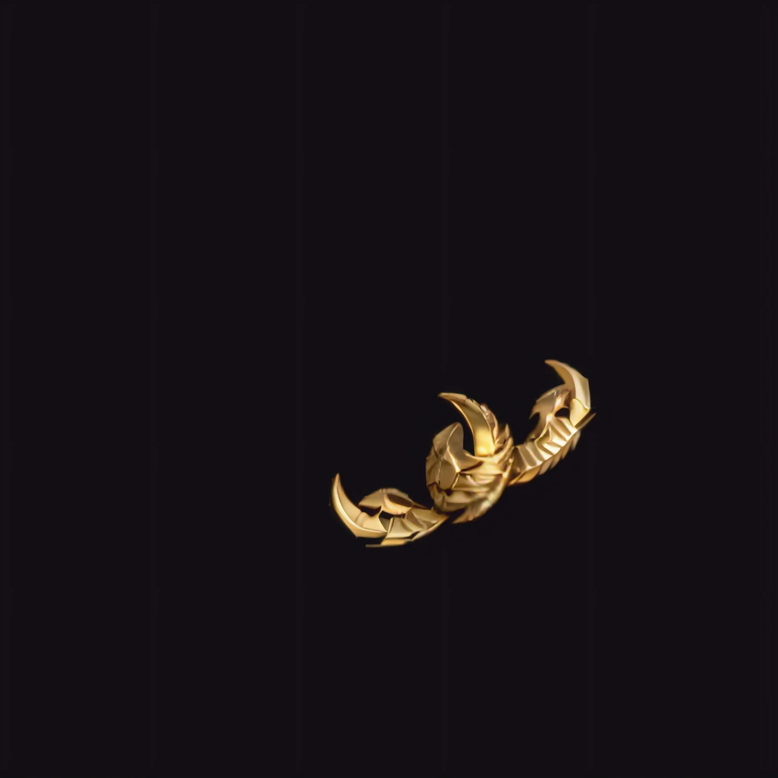 Golden Eagle Claw，Sharp and sharp eagle claws，Made of yellow gold metal，close-up，Gold metal icon，Metal statue，sharp、smooth、Concise close-up of metal head structure，Well-designed claws，3D icon for round mobile game，game icon asset，game icon stylized，Metal reflection