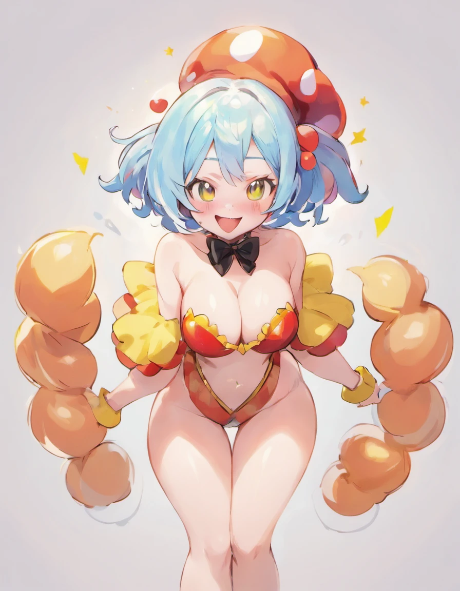 Masterpiece top-quality  \hentai\clown\    clown, beautiful body, White background, Make sure all your clothes are fully drawn.,